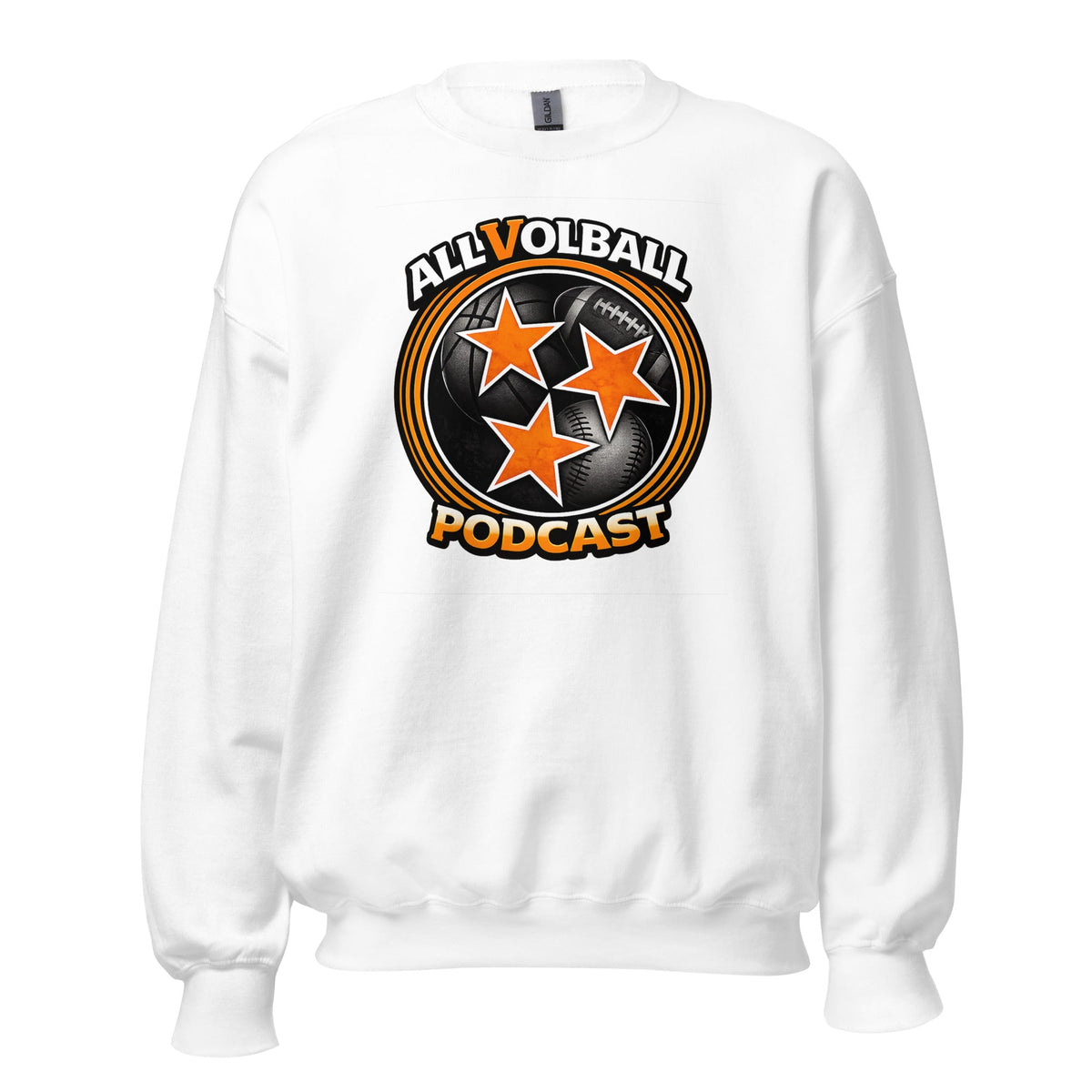ALLVOLBALL Podcast Sports Icon Sweatshirt | Classic Unisex Crewneck - Bluegrass Elite Apparel LLC