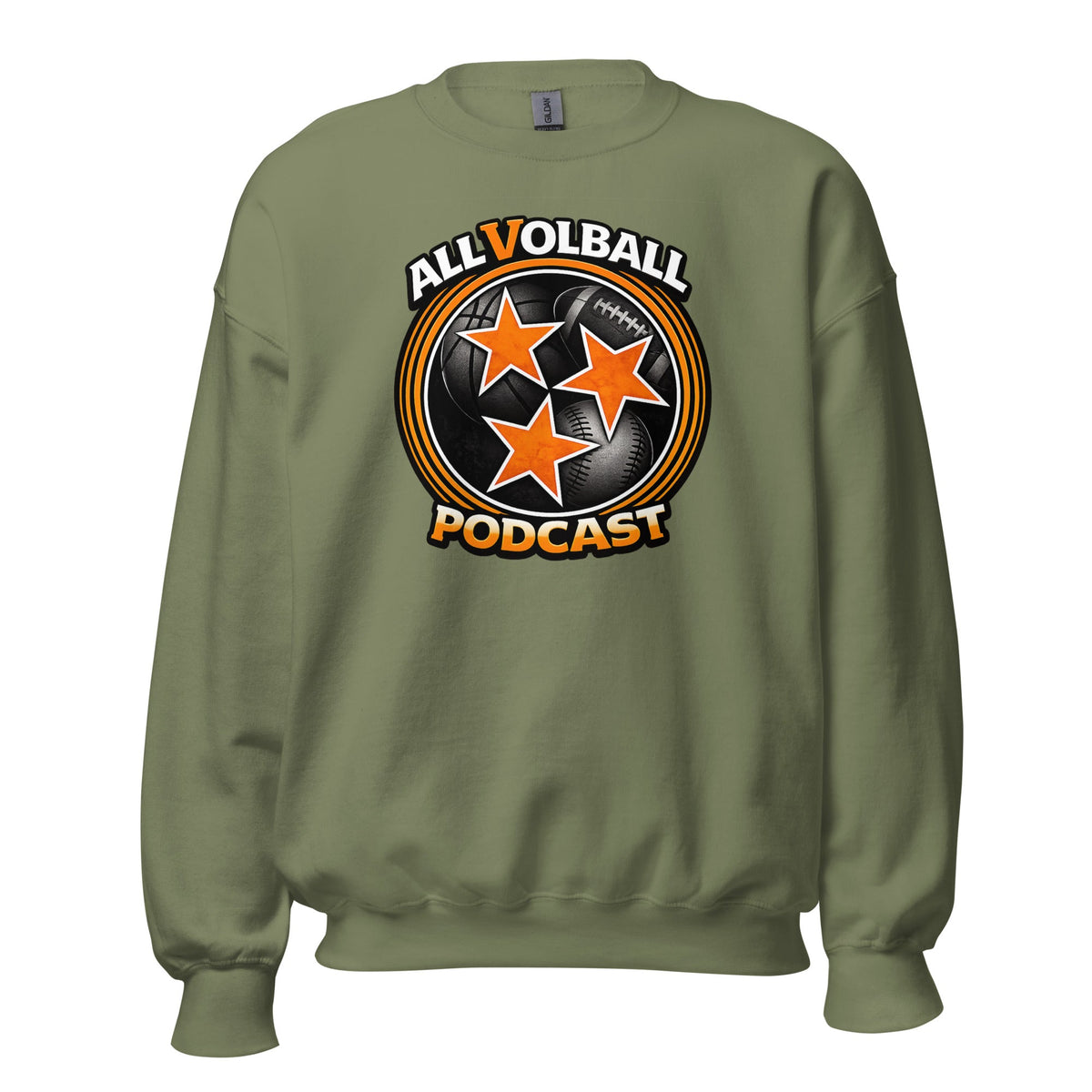 ALLVOLBALL Podcast Sports Icon Sweatshirt | Classic Unisex Crewneck - Bluegrass Elite Apparel LLC