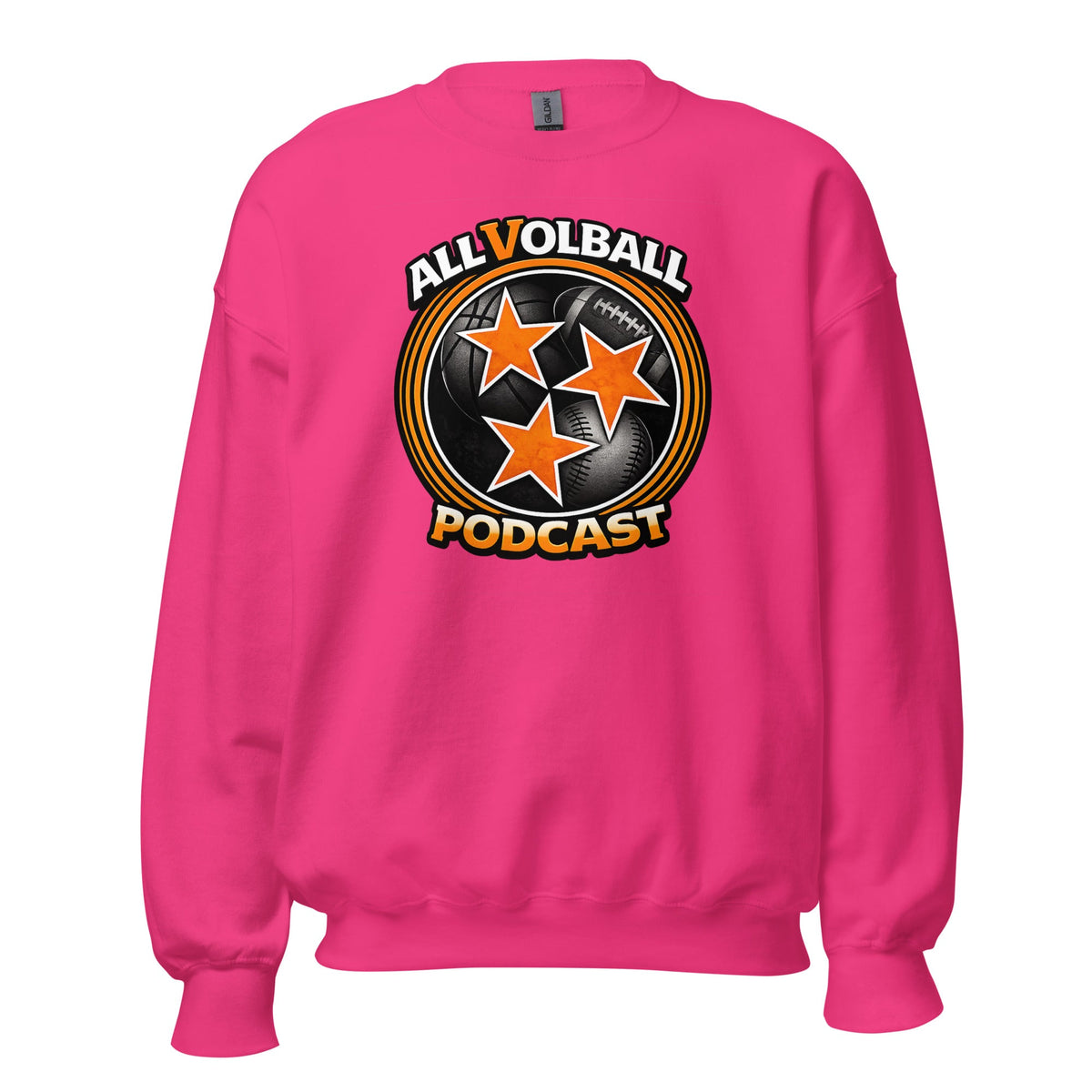 ALLVOLBALL Podcast Sports Icon Sweatshirt | Classic Unisex Crewneck - Bluegrass Elite Apparel LLC
