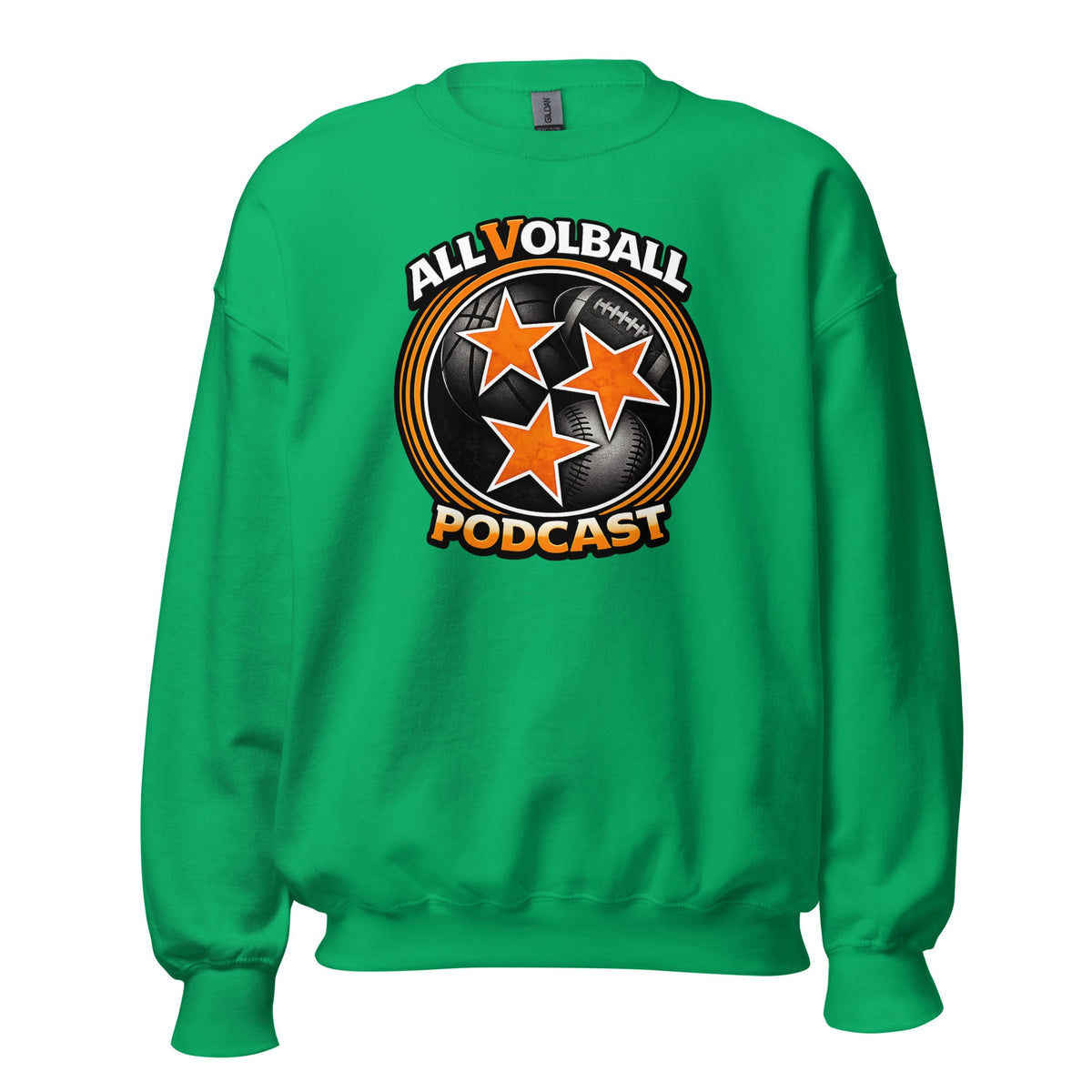 ALLVOLBALL Podcast Sports Icon Sweatshirt | Classic Unisex Crewneck - Bluegrass Elite Apparel LLC
