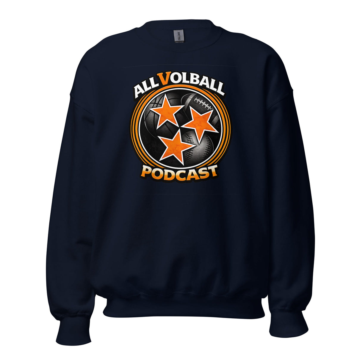 ALLVOLBALL Podcast Sports Icon Sweatshirt | Classic Unisex Crewneck - Bluegrass Elite Apparel LLC