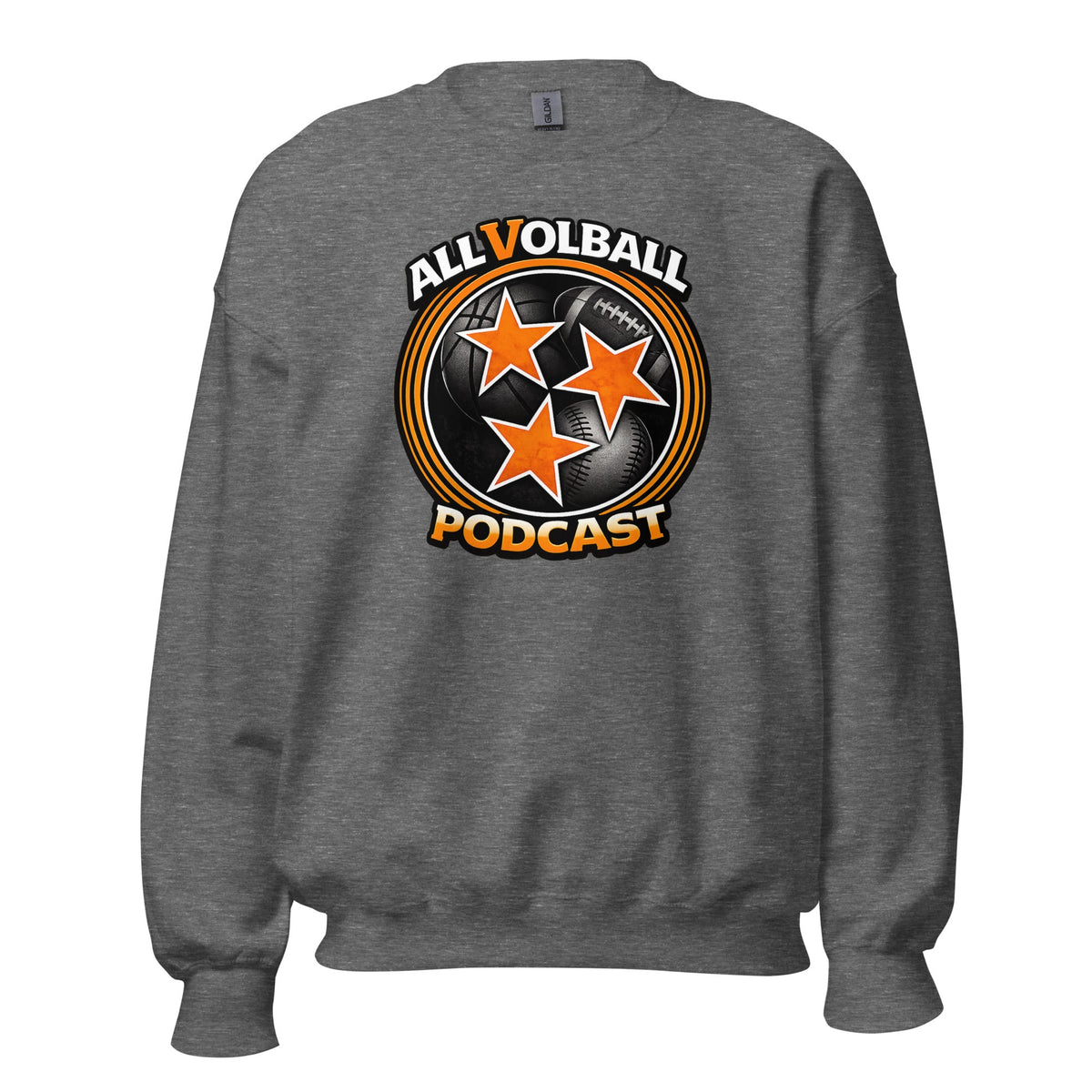 ALLVOLBALL Podcast Sports Icon Sweatshirt | Classic Unisex Crewneck - Bluegrass Elite Apparel LLC