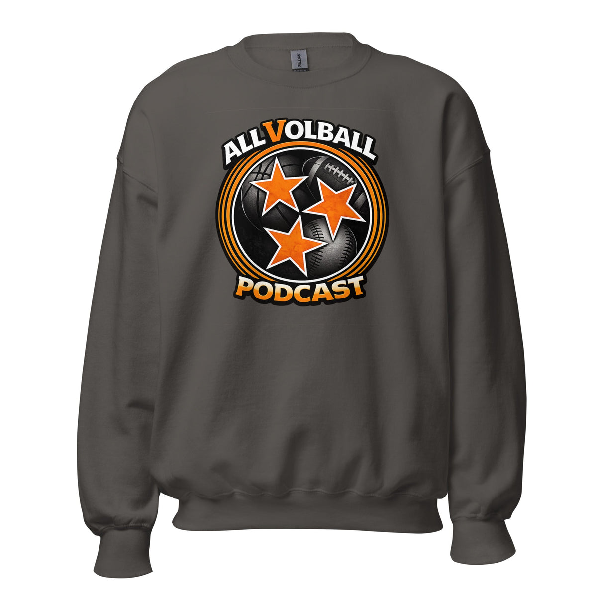 ALLVOLBALL Podcast Sports Icon Sweatshirt | Classic Unisex Crewneck - Bluegrass Elite Apparel LLC