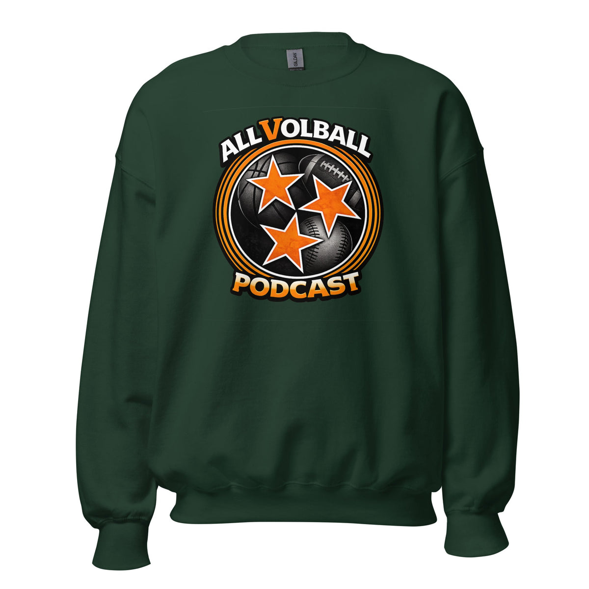 ALLVOLBALL Podcast Sports Icon Sweatshirt | Classic Unisex Crewneck - Bluegrass Elite Apparel LLC