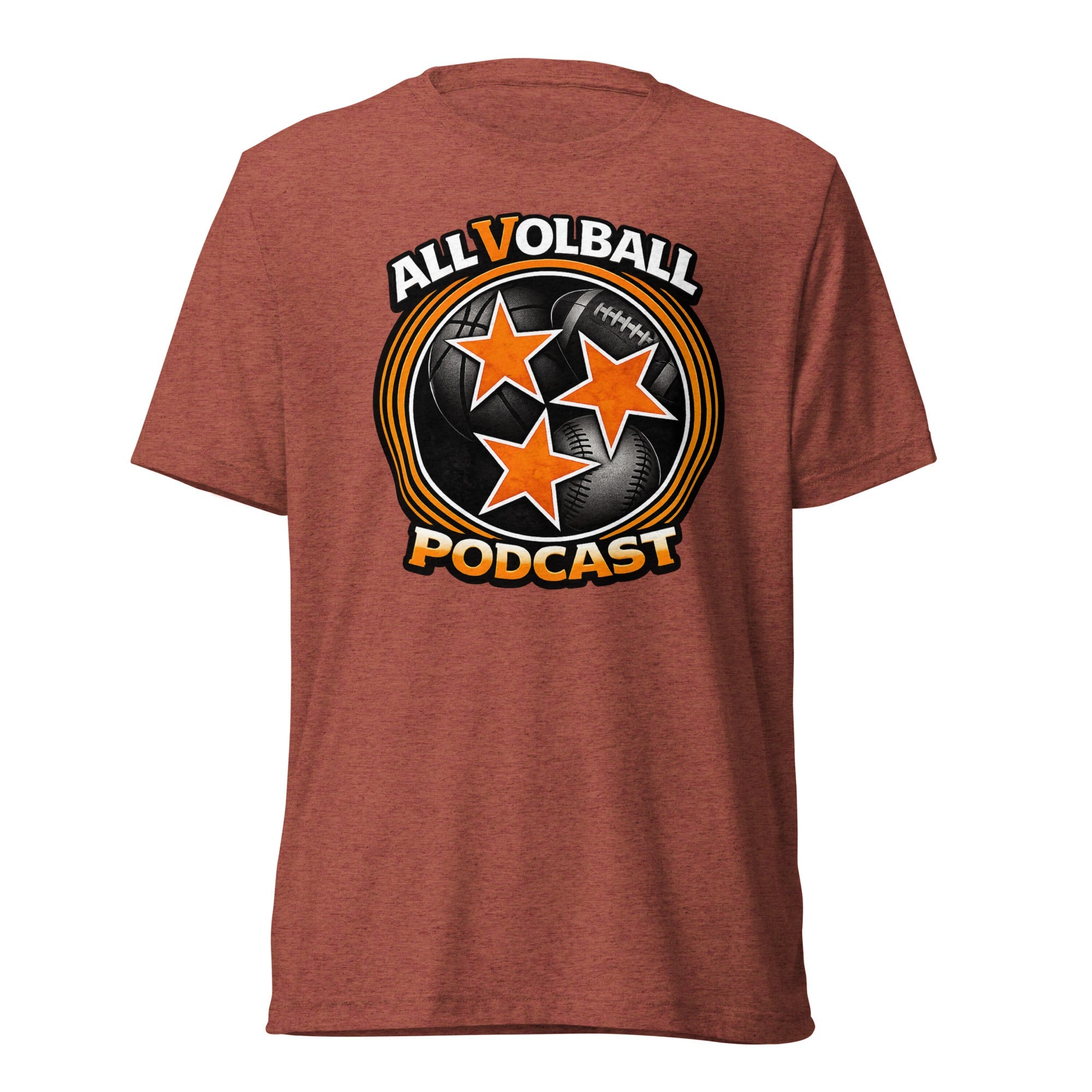 ALLVOLBALL Podcast Sports Icon T-Shirt | Elite Tri-Blend - Bluegrass Elite Apparel LLC