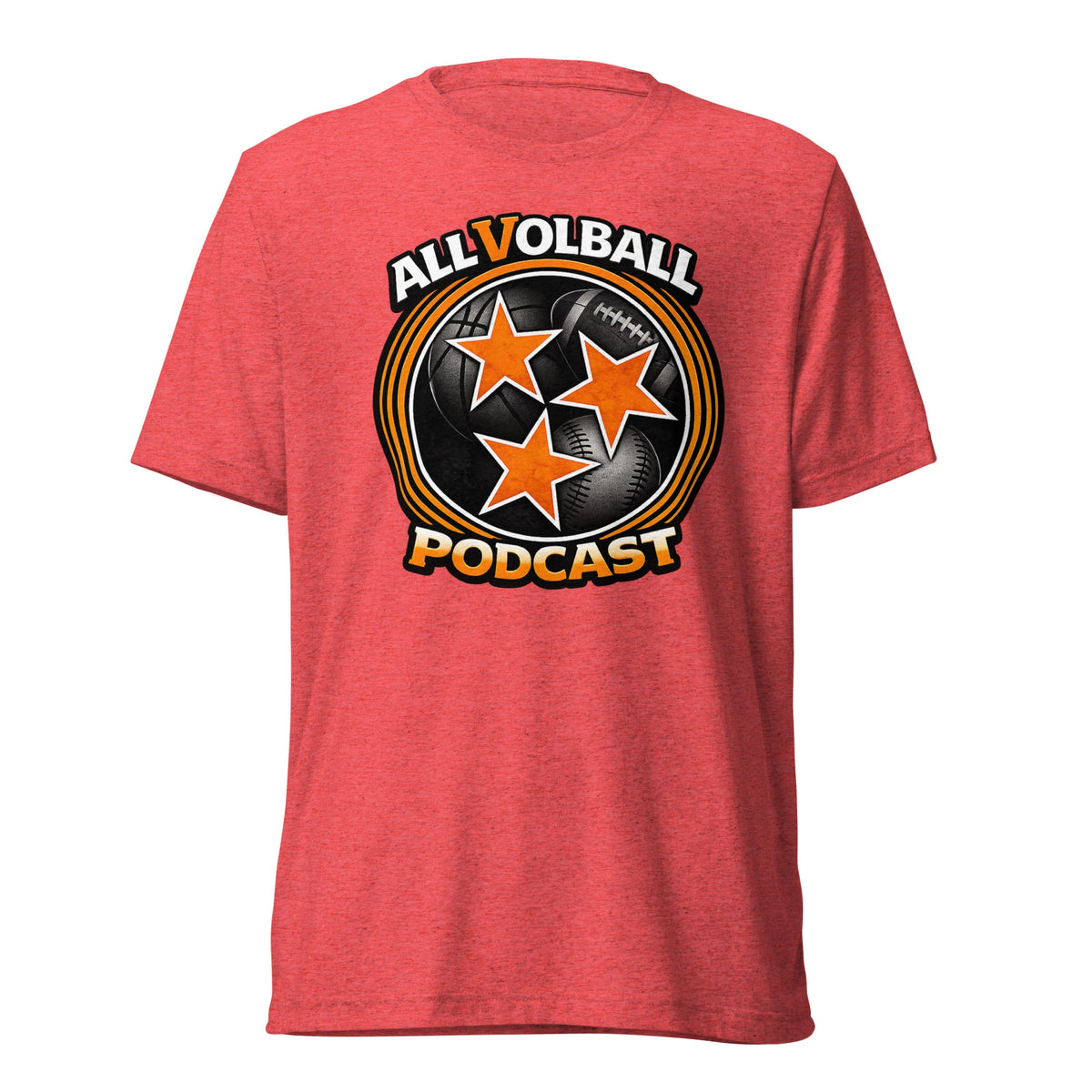 ALLVOLBALL Podcast Sports Icon T-Shirt | Elite Tri-Blend - Bluegrass Elite Apparel LLC