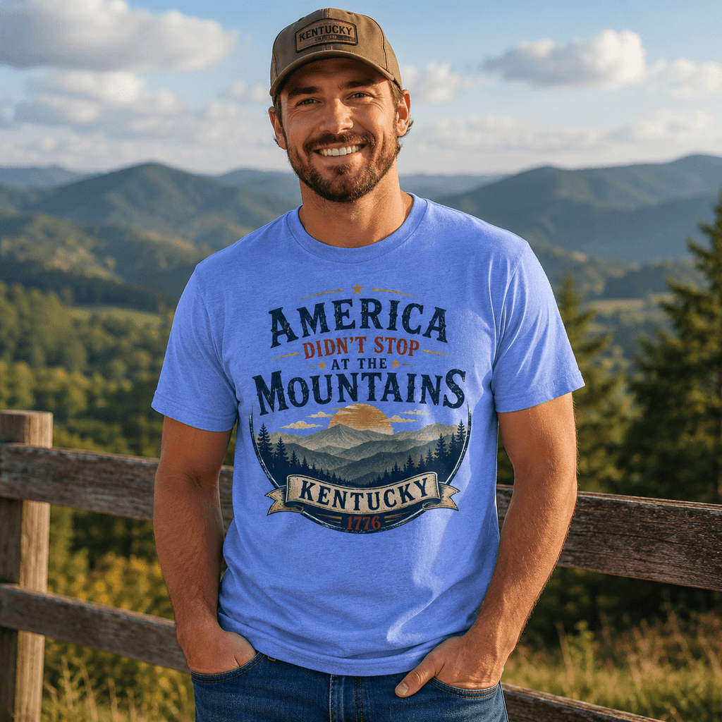 America Didn't Stop at the Mountains T-Shirt | Appalachian Ridge Heritage Design | Classic - Bluegrass Elite Apparel LLC