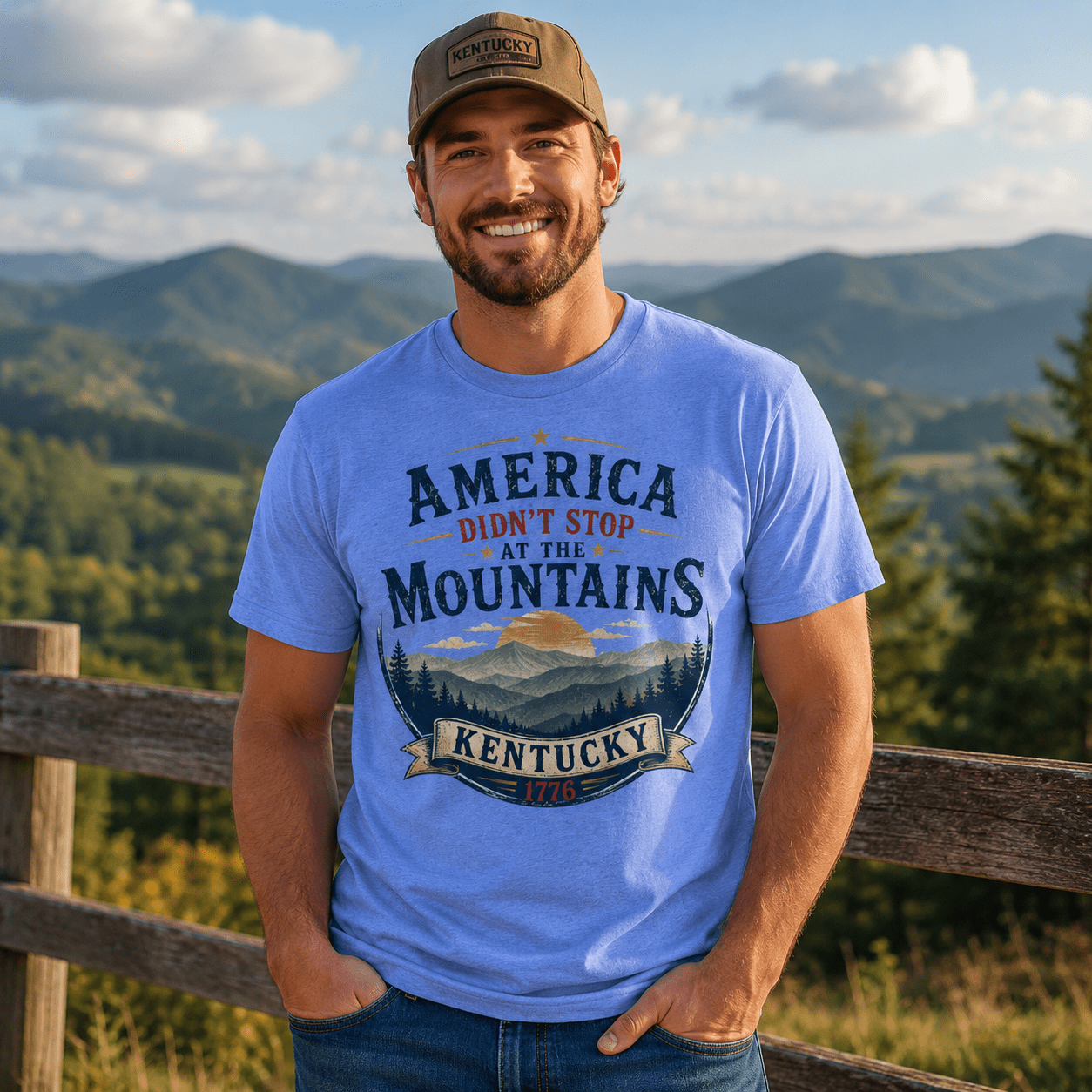America Didn't Stop at the Mountains T-Shirt | Appalachian Ridge Heritage Design | Classic - Bluegrass Elite Apparel LLC