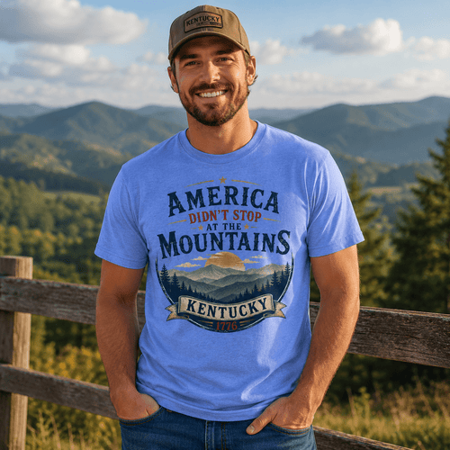 America Didn't Stop at the Mountains T-Shirt | Appalachian Ridge Heritage Design | Classic - Bluegrass Elite Apparel LLC