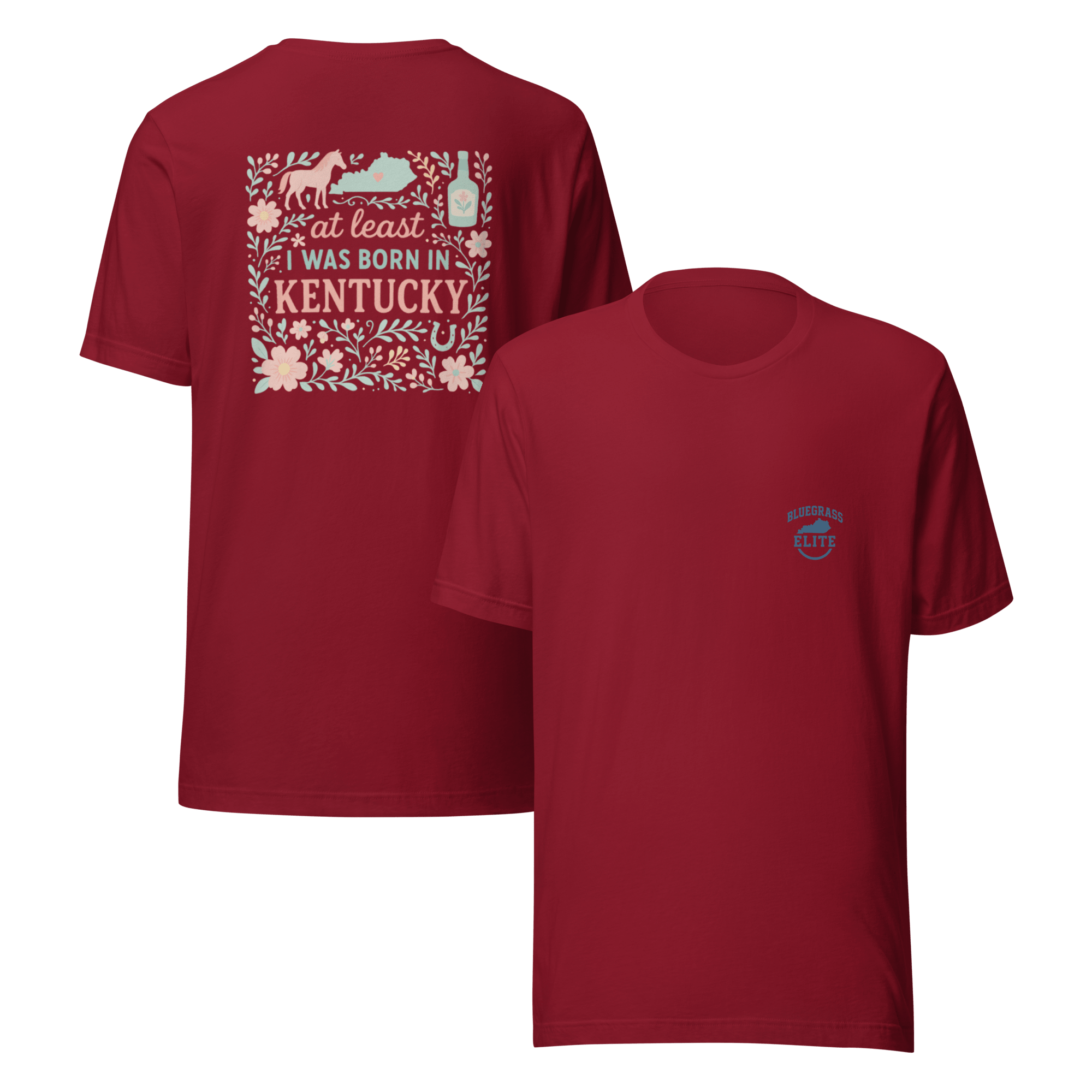 At Least I Was Born in Kentucky T-Shirt | Bluegrass Pride | Elite Tri - Blend - Bluegrass Elite Apparel LLC