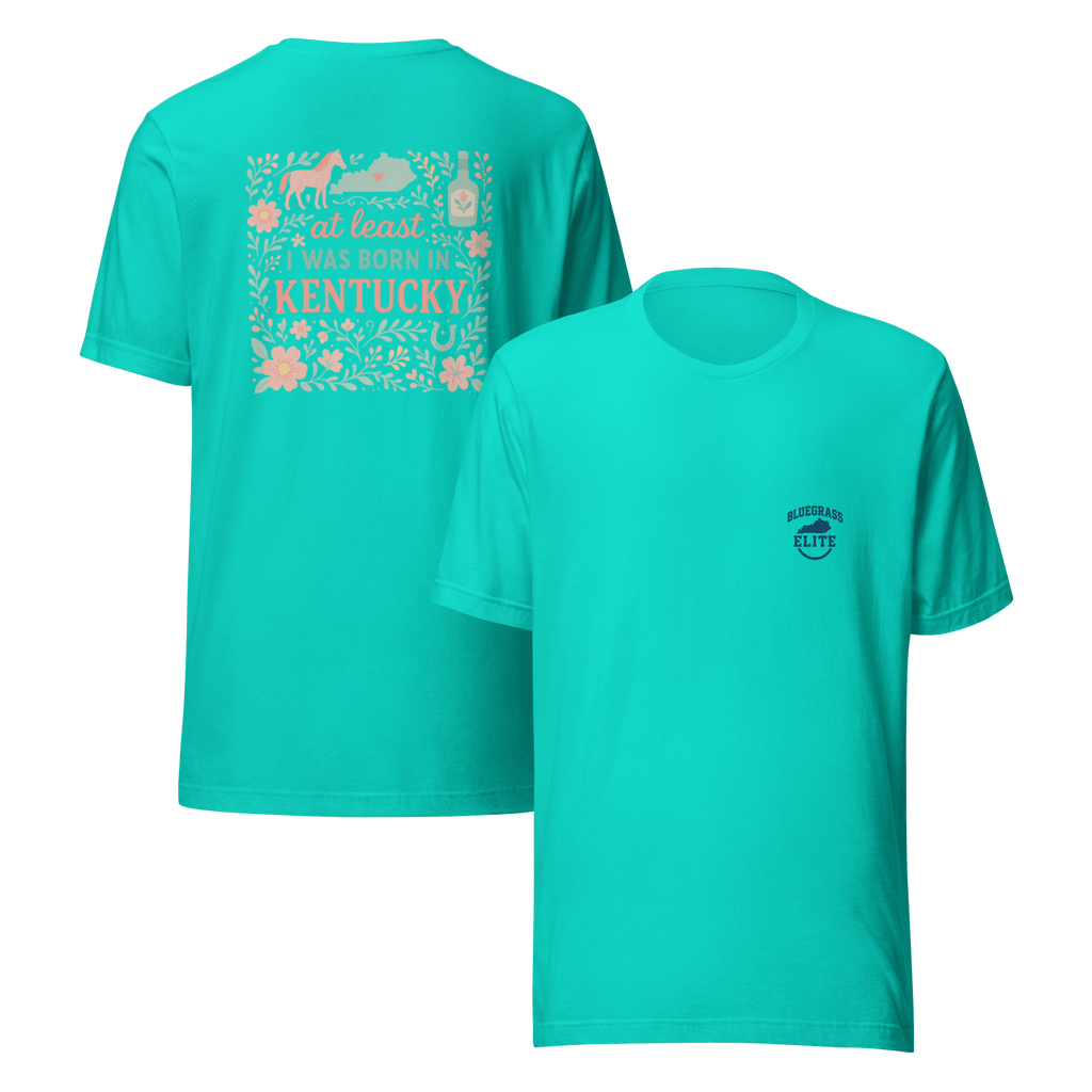 At Least I Was Born in Kentucky T-Shirt | Bluegrass Pride | Elite Tri - Blend - Bluegrass Elite Apparel LLC