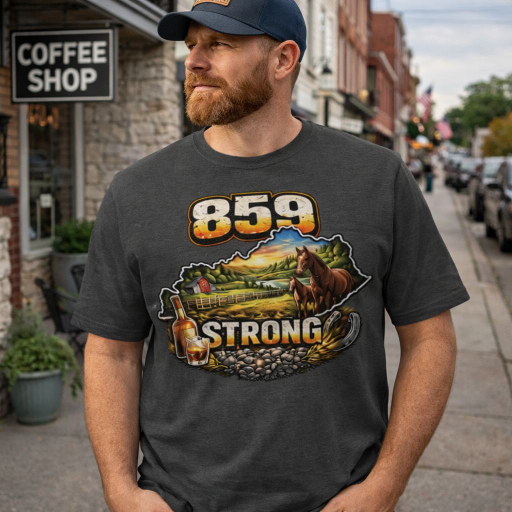 859 Strong T-Shirt | Bourbon & Horse Country Design | Classic Cotton
