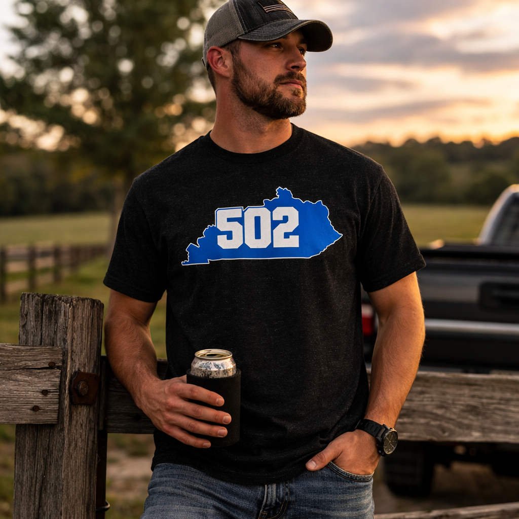 502 Kentucky T-Shirt | Louisville Area Code State Design | Classic
