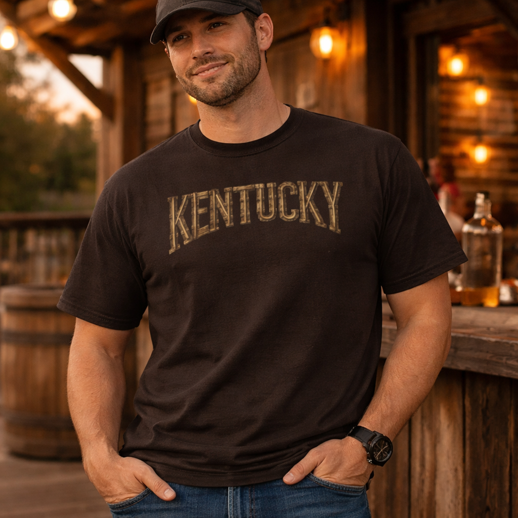 Kentucky T-Shirt | Rustic Railroad Typography Design | Classic
