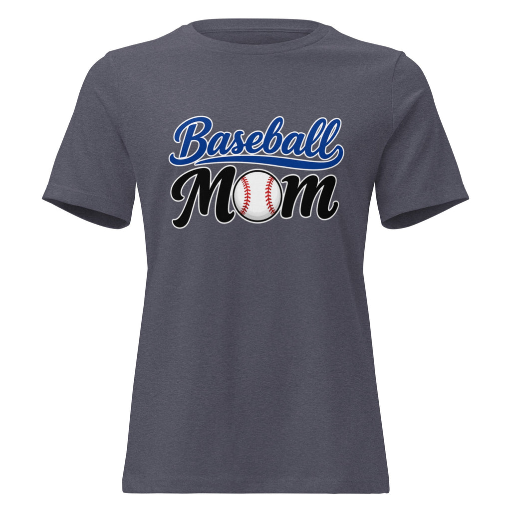 Baseball Mom Script Graphic Women's Relaxed T-Shirt - Bluegrass Elite Apparel LLC