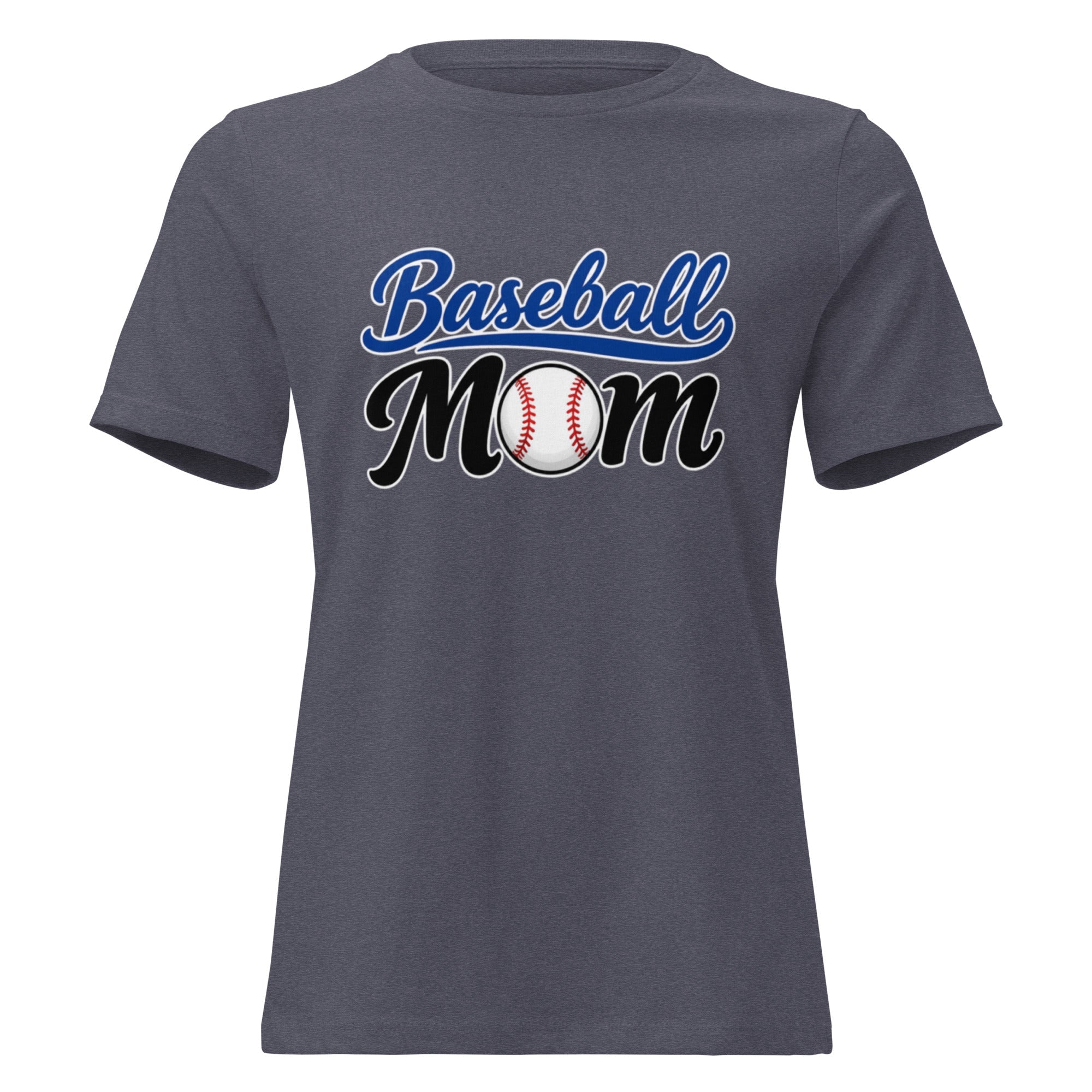 Baseball Mom Script Graphic Women's Relaxed T-Shirt - Bluegrass Elite Apparel LLC