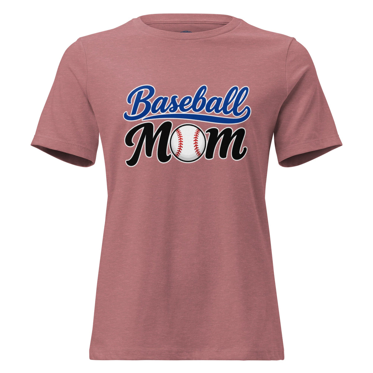 Baseball Mom Script Graphic Women's Relaxed T-Shirt - Bluegrass Elite Apparel LLC