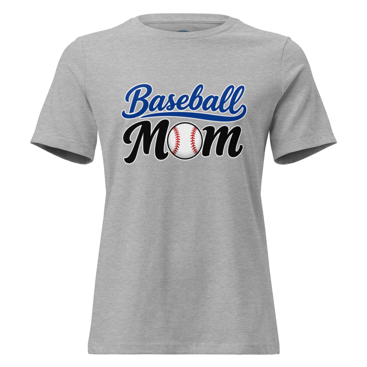 Baseball Mom Script Graphic Women's Relaxed T-Shirt - Bluegrass Elite Apparel LLC