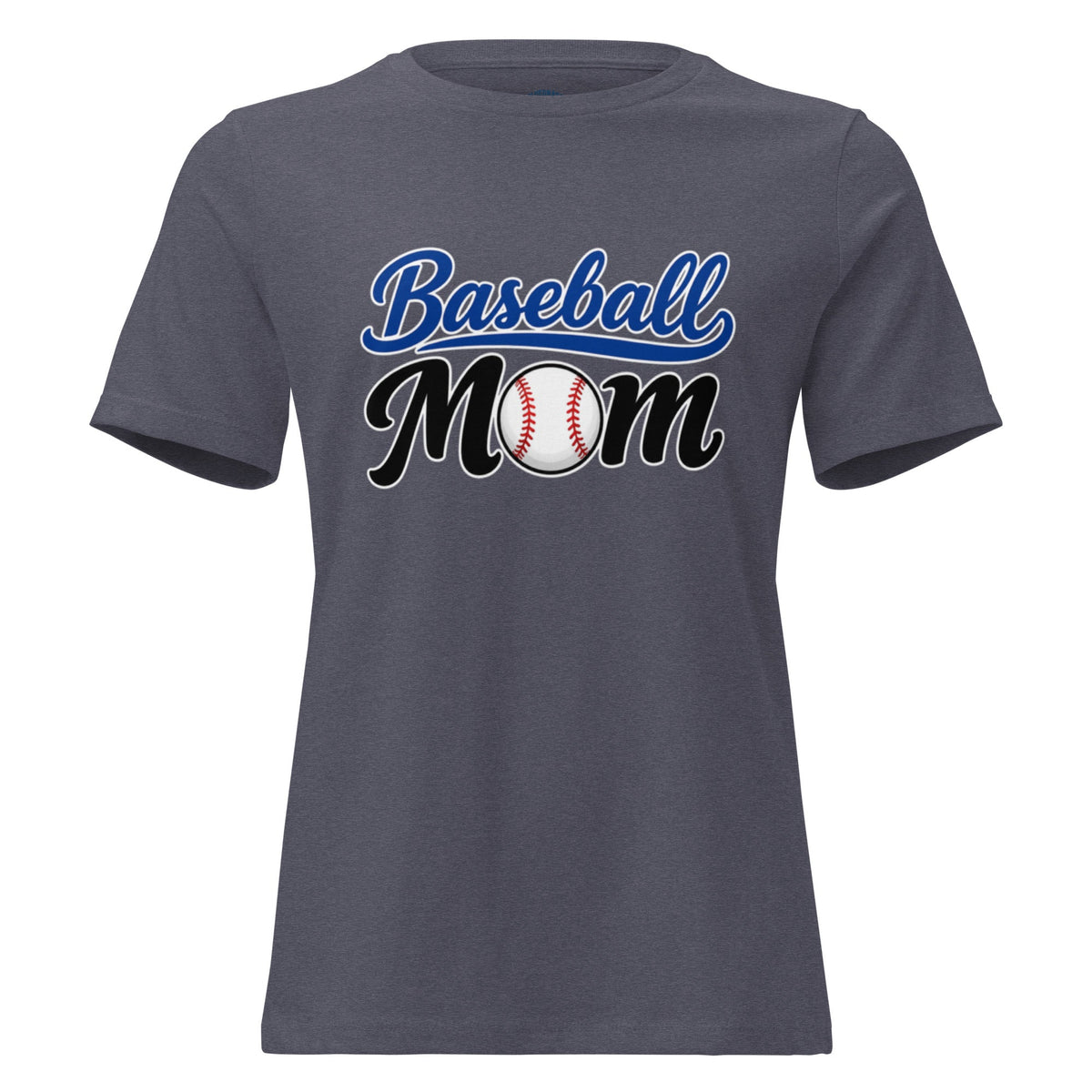 Baseball Mom Script Graphic Women's Relaxed T-Shirt - Bluegrass Elite Apparel LLC