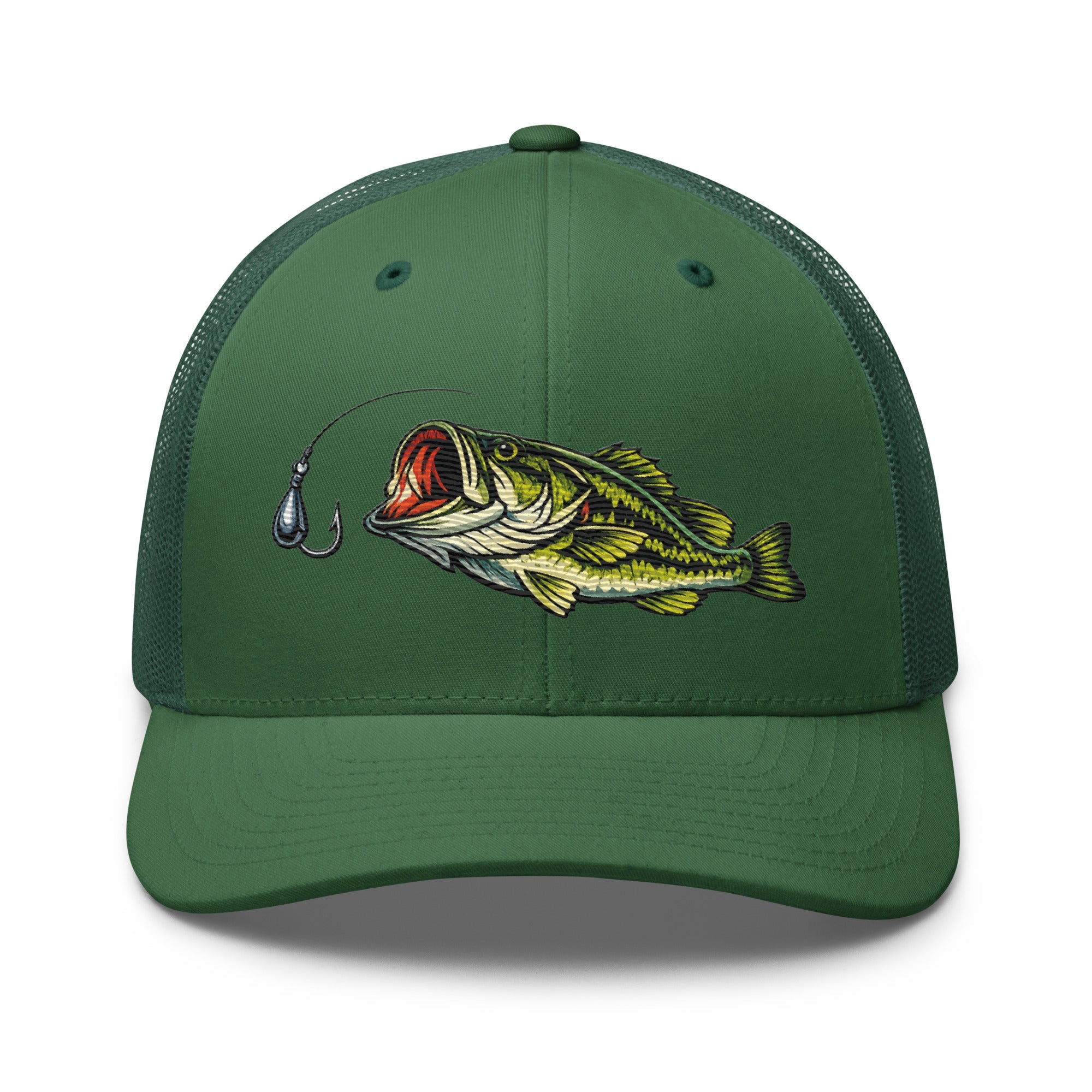 Bass Fishing Trucker Cap | Largemouth Strike Design - Bluegrass Elite Apparel LLC