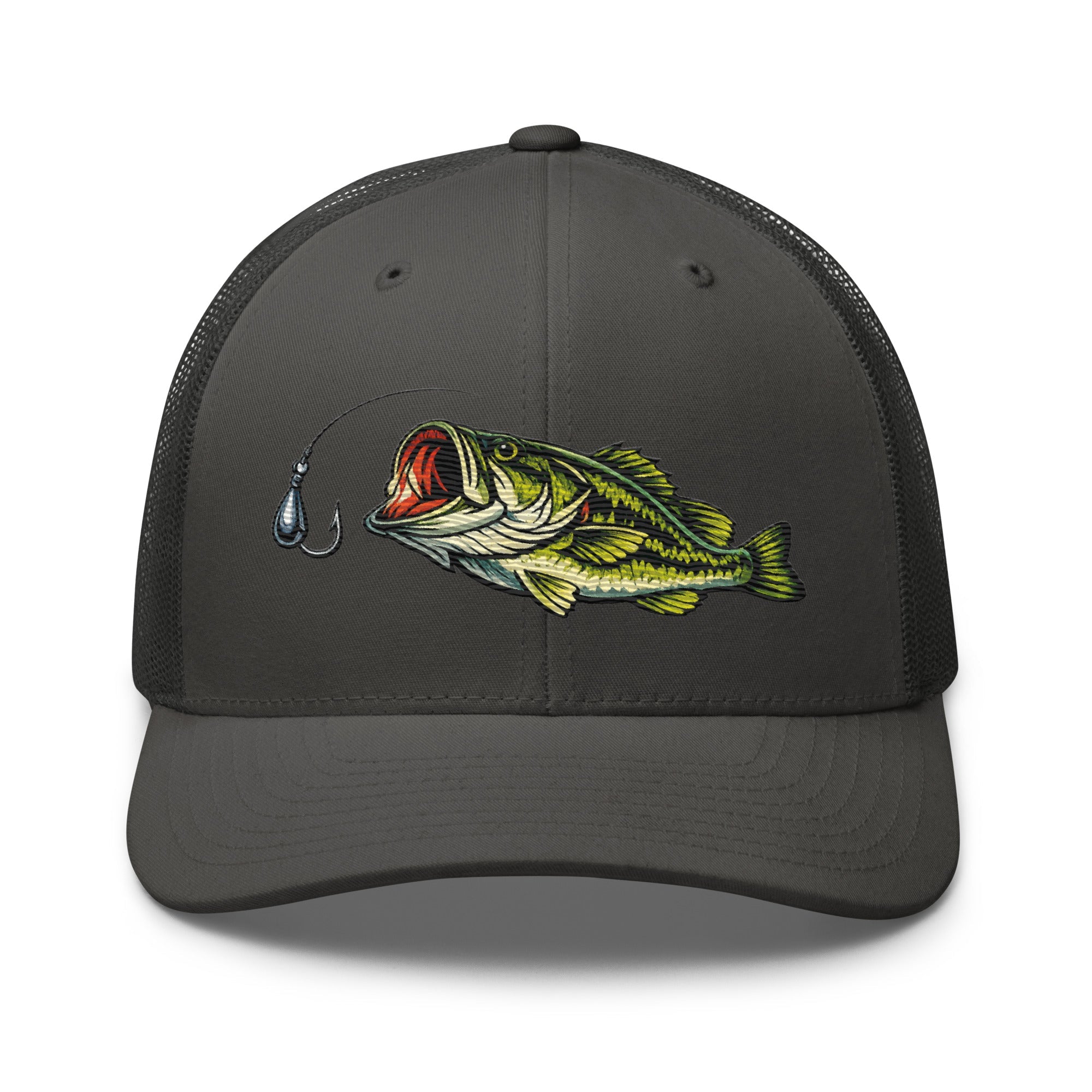 Bass Fishing Trucker Cap | Largemouth Strike Design - Bluegrass Elite Apparel LLC