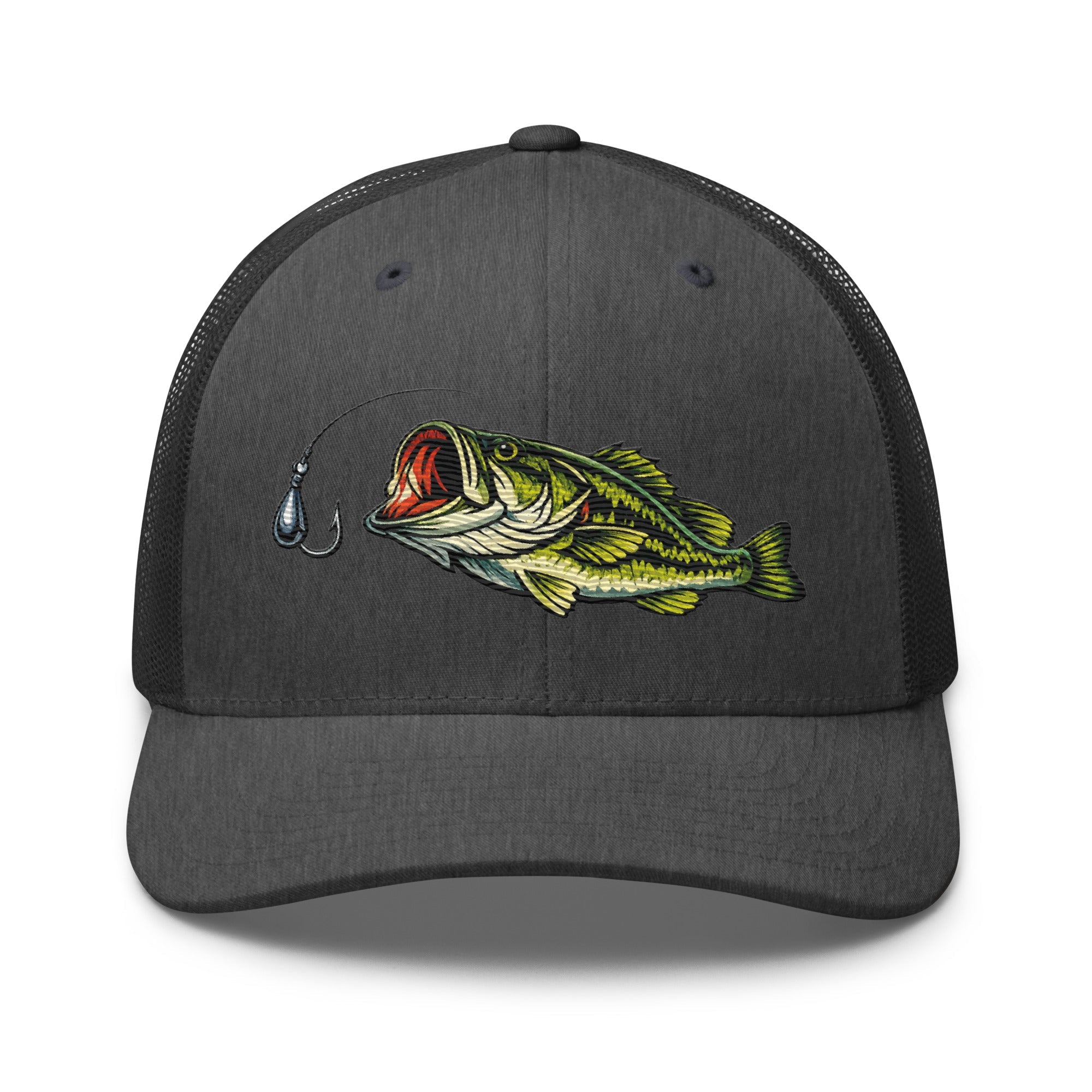 Bass Fishing Trucker Cap | Largemouth Strike Design - Bluegrass Elite Apparel LLC