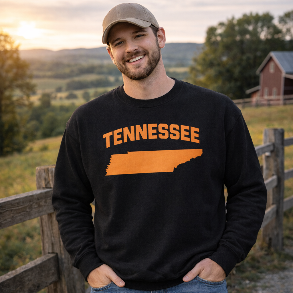 Tennessee Crewneck Sweatshirt | Bold Orange State Design