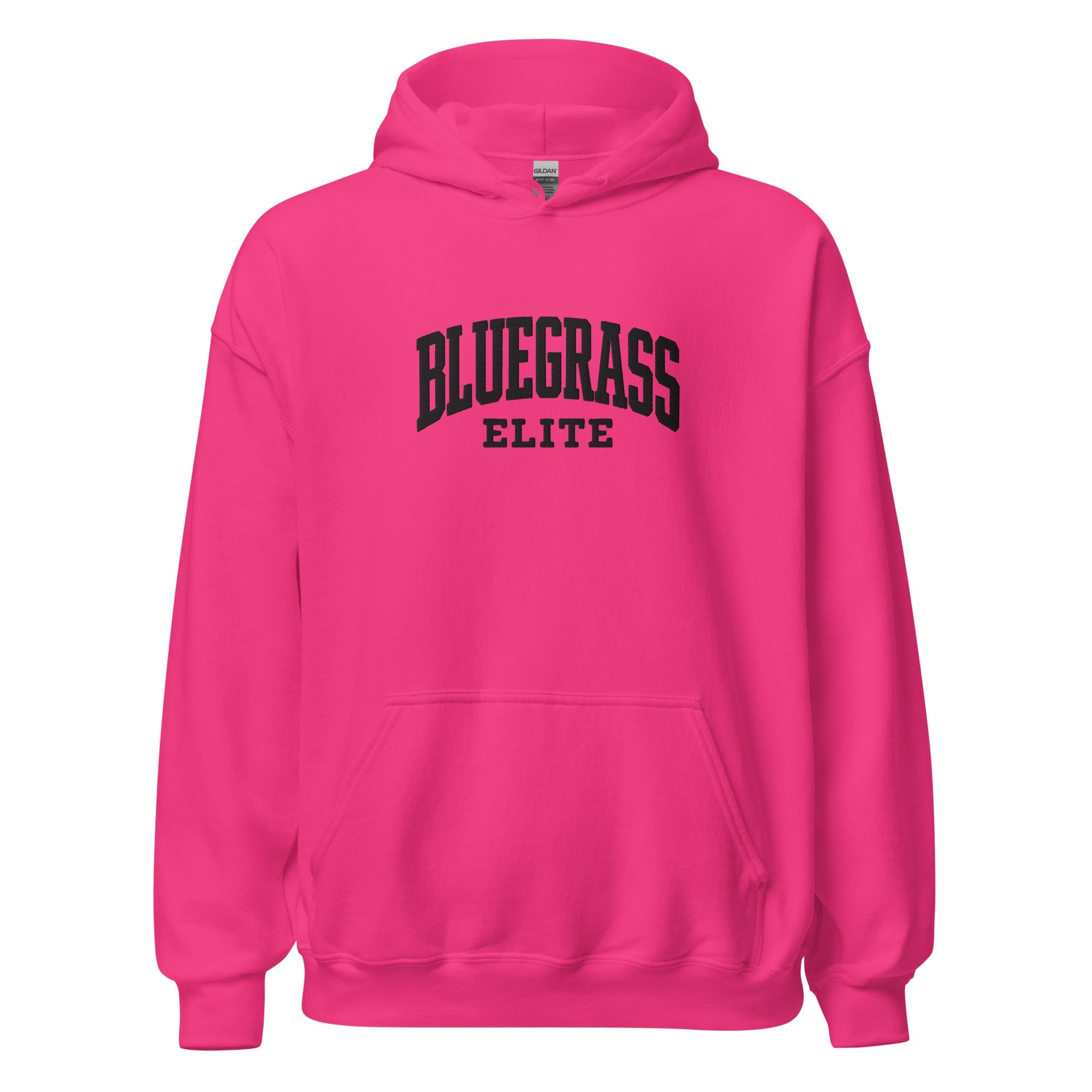 Blackout Bluegrass Elite Embroidered Hoodie | Vintage Athletic Pullover - Bluegrass Elite Apparel LLC