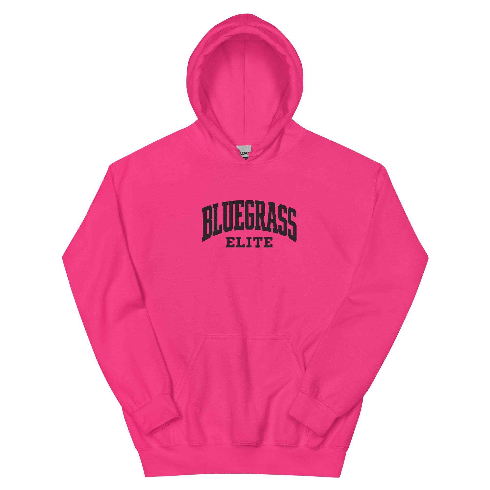 Blackout Bluegrass Elite Embroidered Hoodie | Vintage Athletic Pullover - Bluegrass Elite Apparel LLC