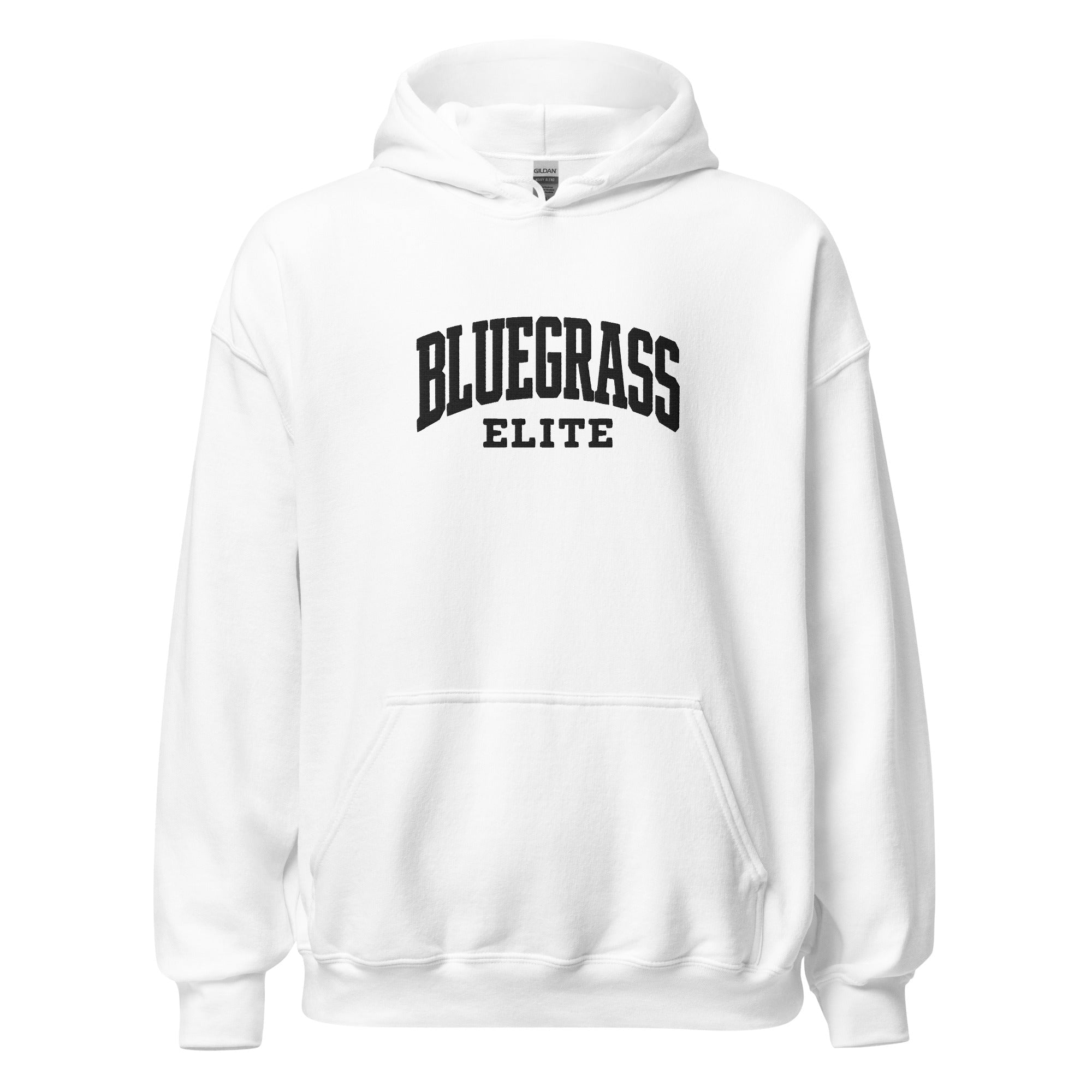 Blackout Bluegrass Elite Embroidered Hoodie | Vintage Athletic Pullover - Bluegrass Elite Apparel LLC