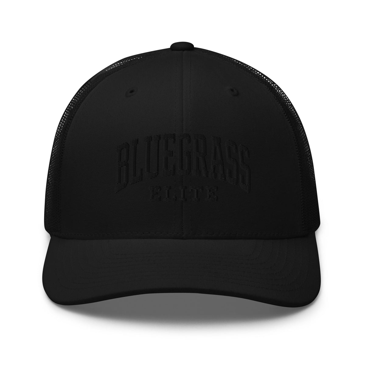 Blackout Bluegrass Elite Trucker Hat | 3D Puffy Embroidered Patch - Bluegrass Elite Apparel LLC