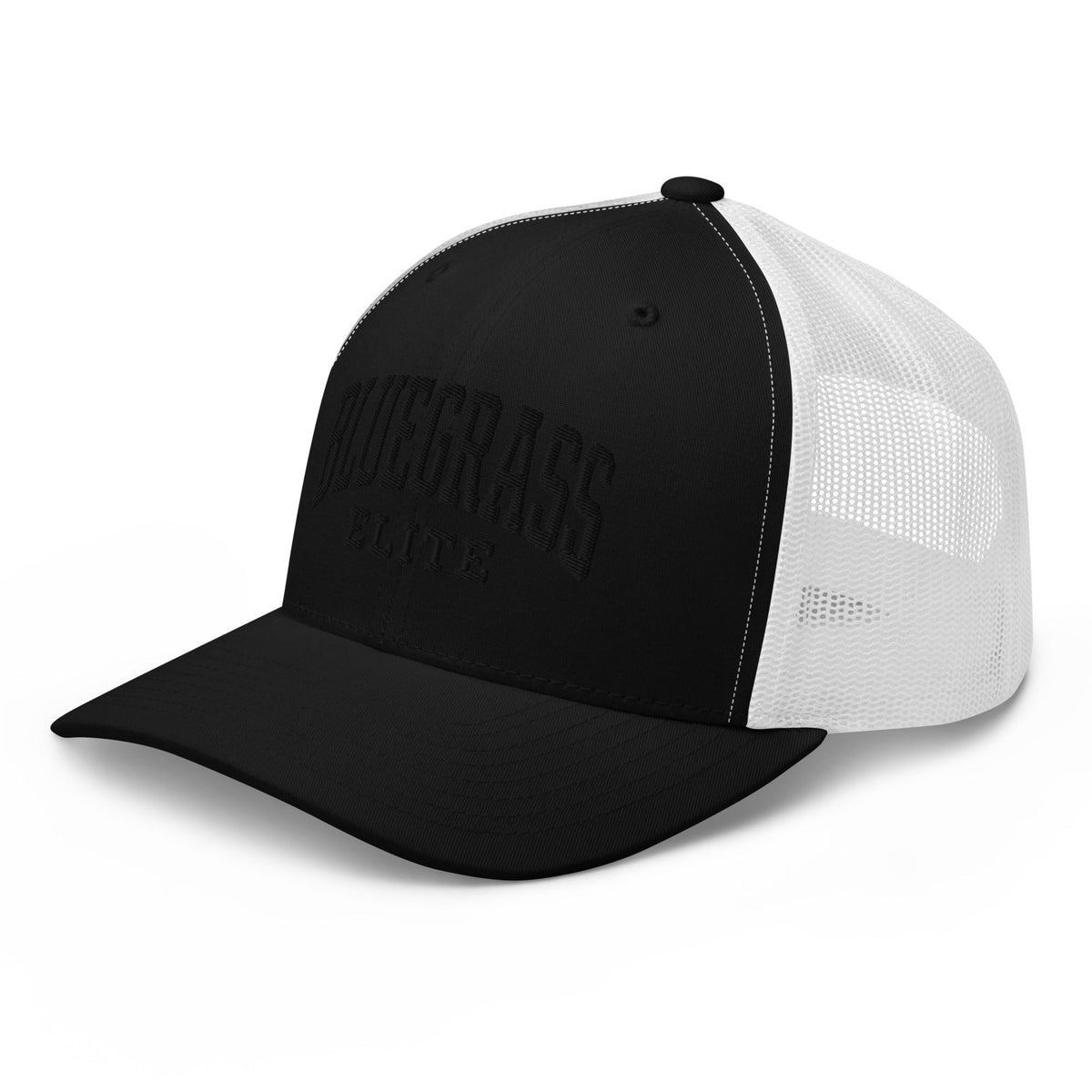 Blackout Bluegrass Elite Trucker Hat | 3D Puffy Embroidered Patch - Bluegrass Elite Apparel LLC