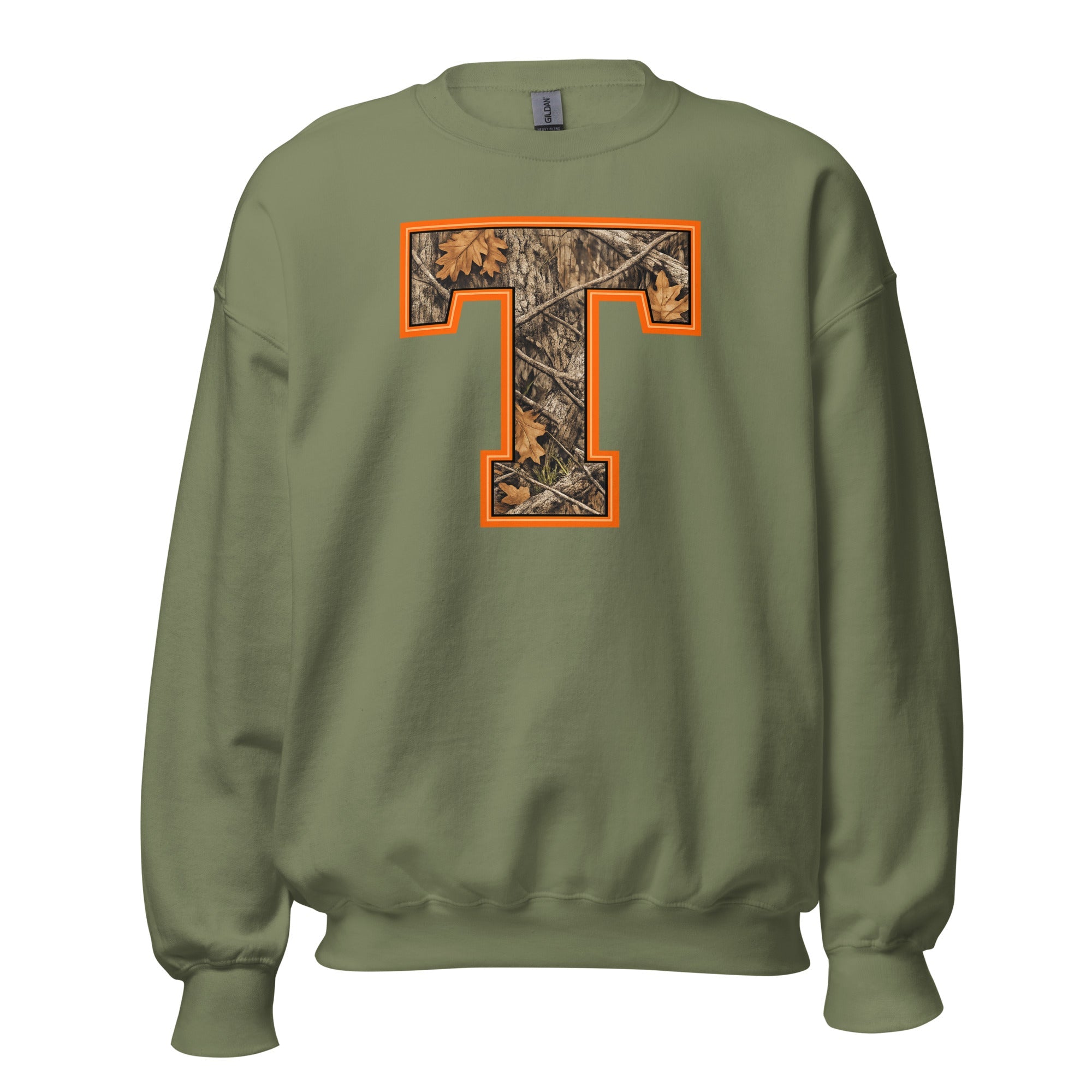 Block T Camo Sweatshirt | Mossy Oak Print | Unisex Pullover - Bluegrass Elite Apparel LLC