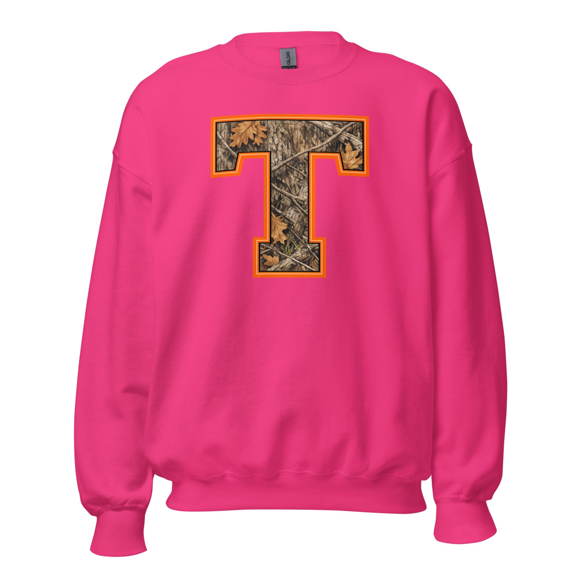 Block T Camo Sweatshirt | Mossy Oak Print | Unisex Pullover - Bluegrass Elite Apparel LLC