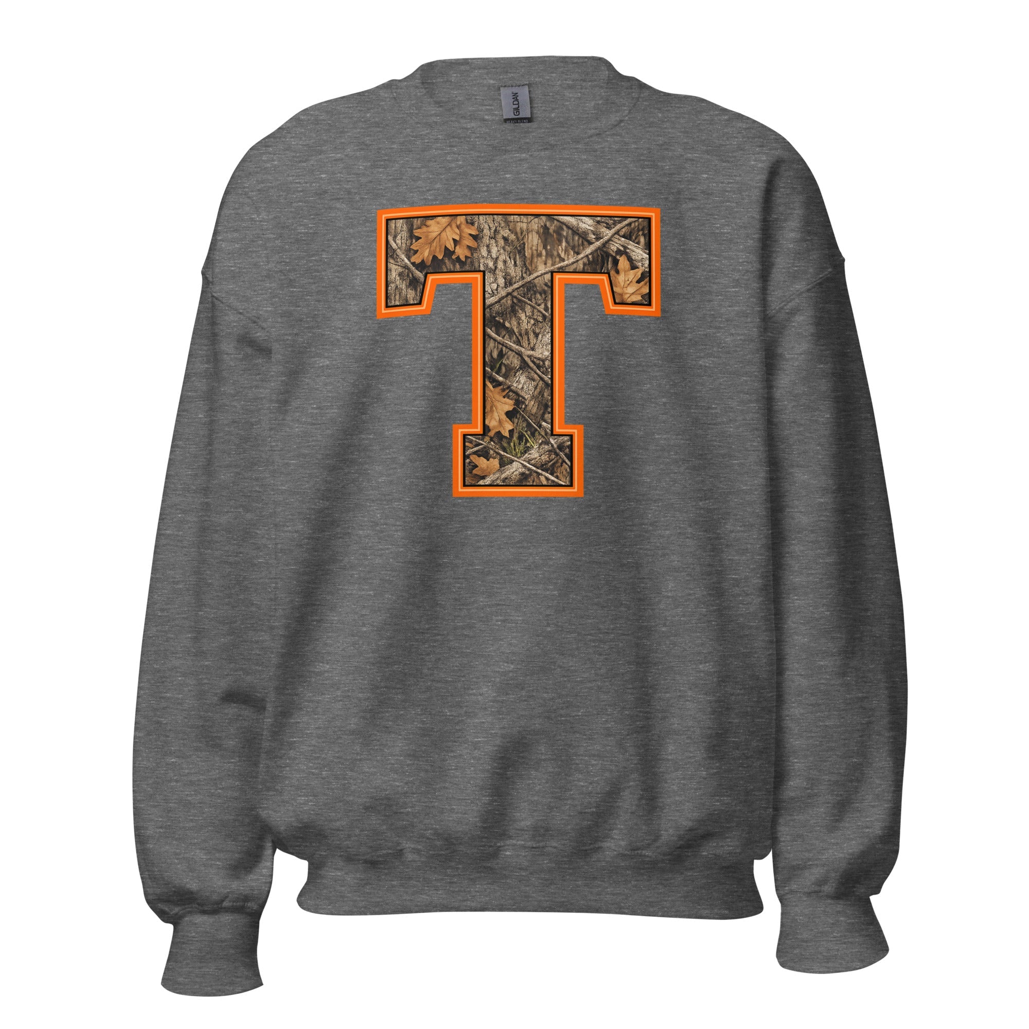Block T Camo Sweatshirt | Mossy Oak Print | Unisex Pullover - Bluegrass Elite Apparel LLC