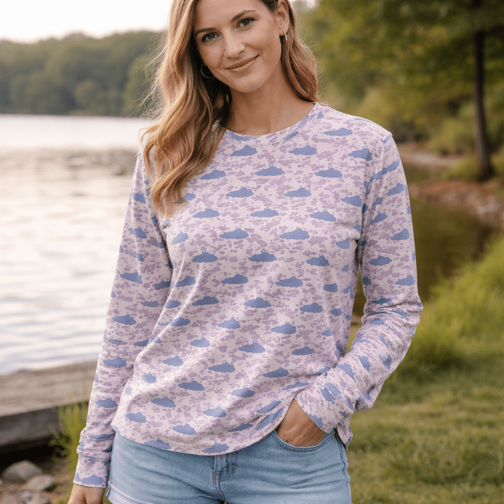 Blue Kentucky Outline Pattern Unisex Cotton Sweatshirt - Bluegrass Elite Apparel LLC