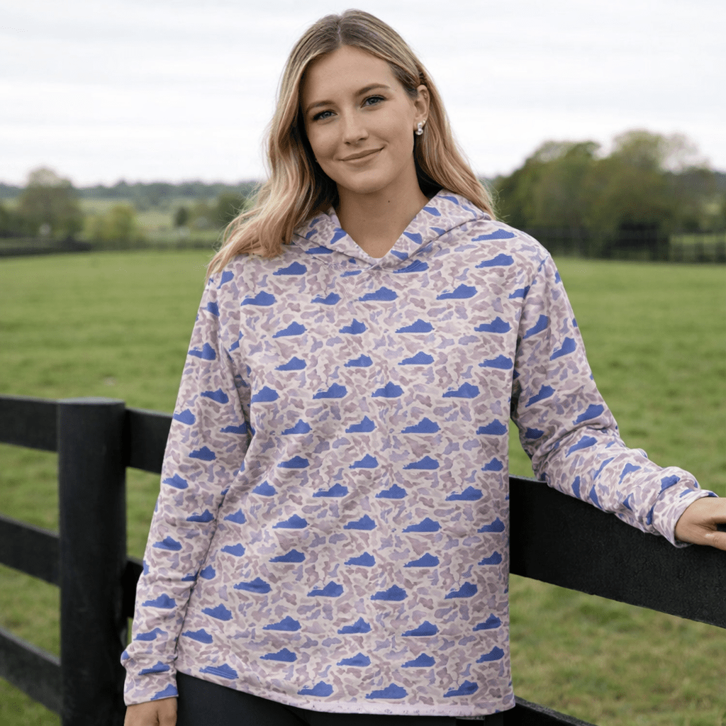 Blue Kentucky Outline Sports Warmup Hoodie - Bluegrass Elite Apparel LLC