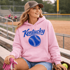 Blue Kentucky Script Softball Hoodie | Classic Pullover Sweatshirt - Bluegrass Elite Apparel LLC