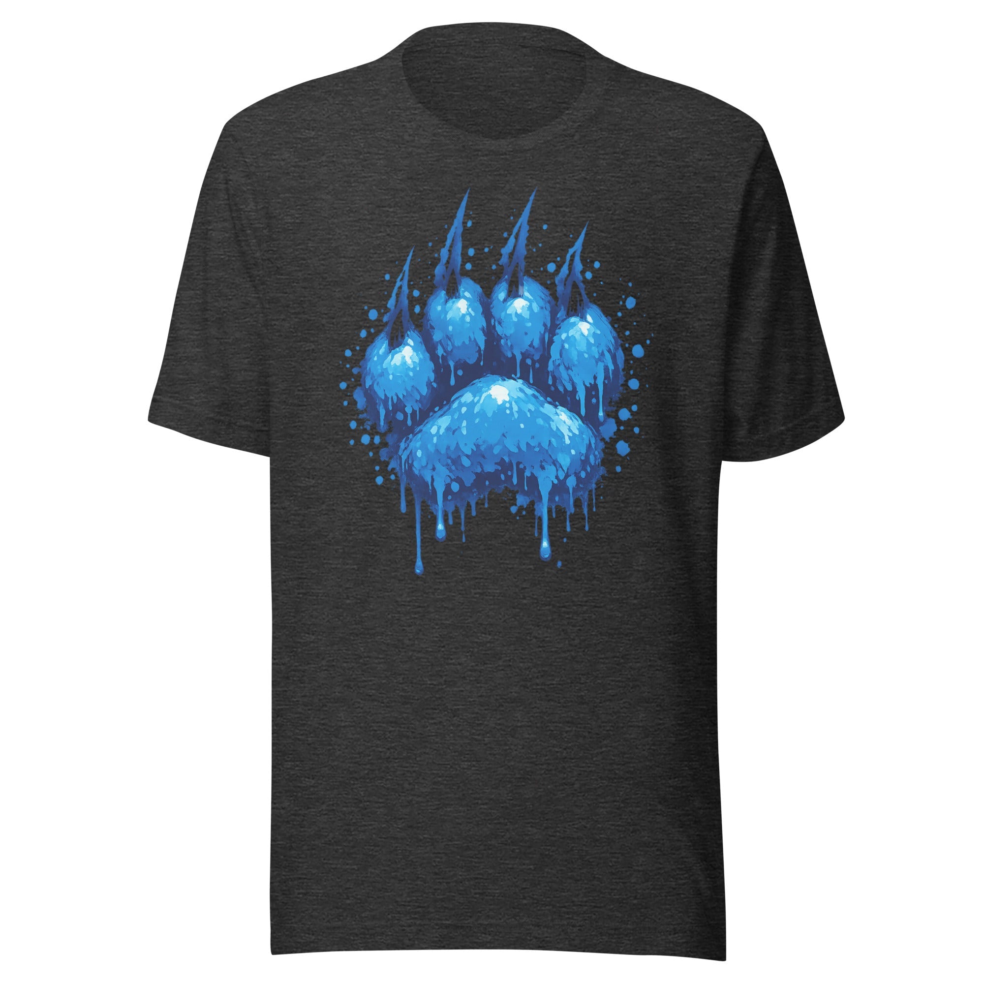 Blue Paint Cat Paw Graphic Tee | Drip Claw Design | Classic - Bluegrass Elite Apparel LLC