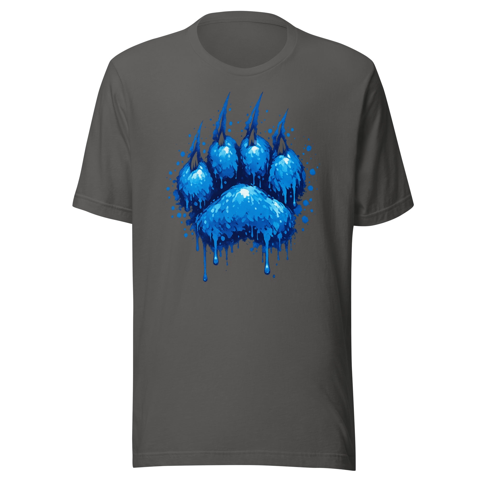 Blue Paint Cat Paw Graphic Tee | Drip Claw Design | Classic - Bluegrass Elite Apparel LLC