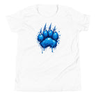 Blue Paint Paw Youth T-Shirt | Drip Paw Graphic | Classic Youth Tee - Bluegrass Elite Apparel LLC