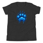 Blue Paint Paw Youth T-Shirt | Drip Paw Graphic | Classic Youth Tee - Bluegrass Elite Apparel LLC