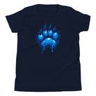 Blue Paint Paw Youth T-Shirt | Drip Paw Graphic | Classic Youth Tee - Bluegrass Elite Apparel LLC