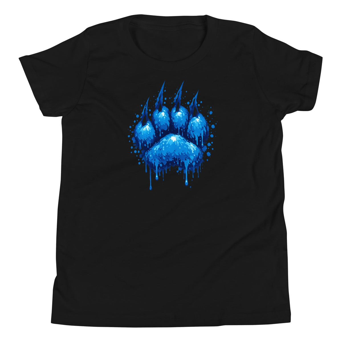 Blue Paint Paw Youth T-Shirt | Drip Paw Graphic | Classic Youth Tee - Bluegrass Elite Apparel LLC