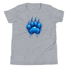 Blue Paint Paw Youth T-Shirt | Drip Paw Graphic | Classic Youth Tee - Bluegrass Elite Apparel LLC