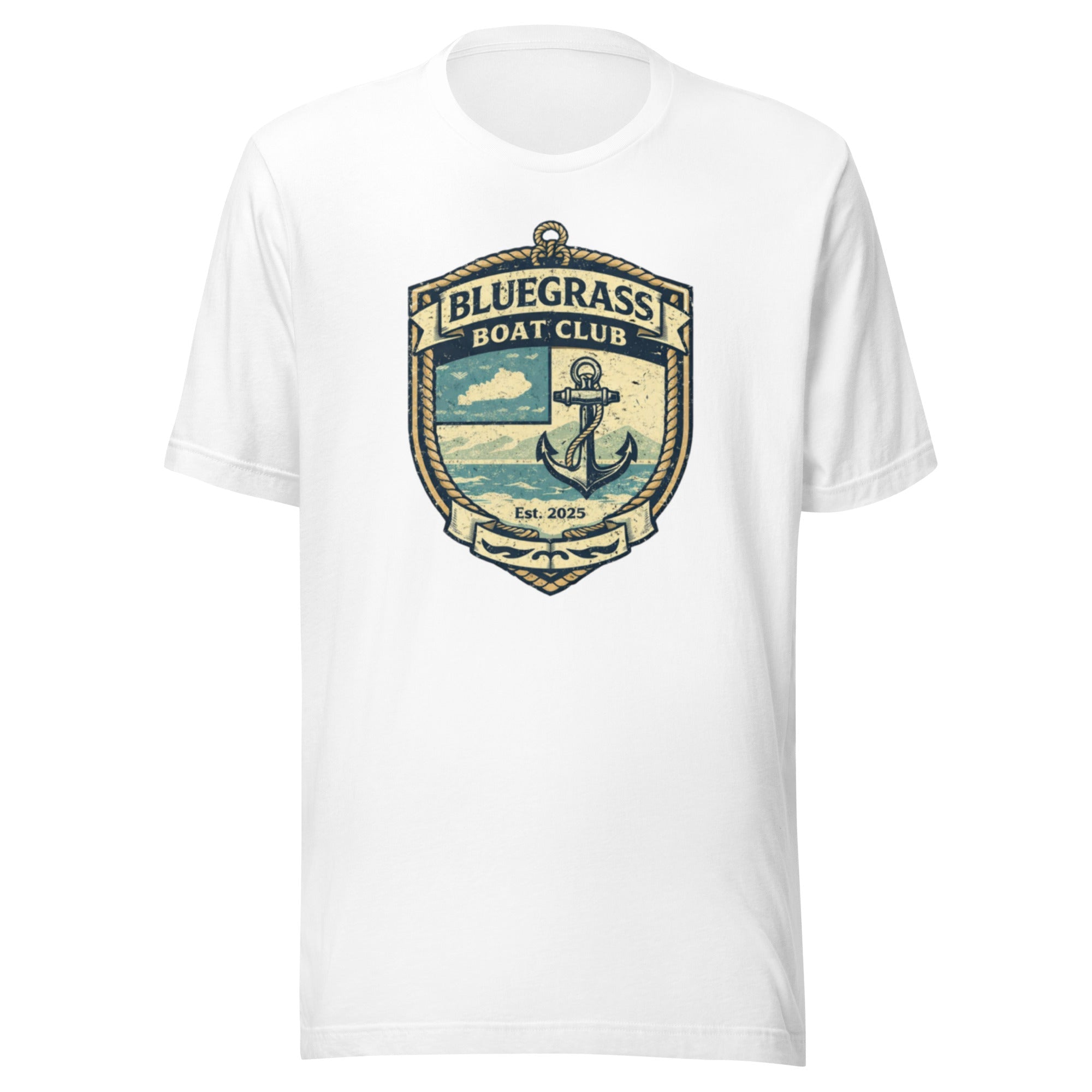 Bluegrass Boat Club Shirt | Vintage Nautical Crest Design | Classic - Bluegrass Elite Apparel LLC