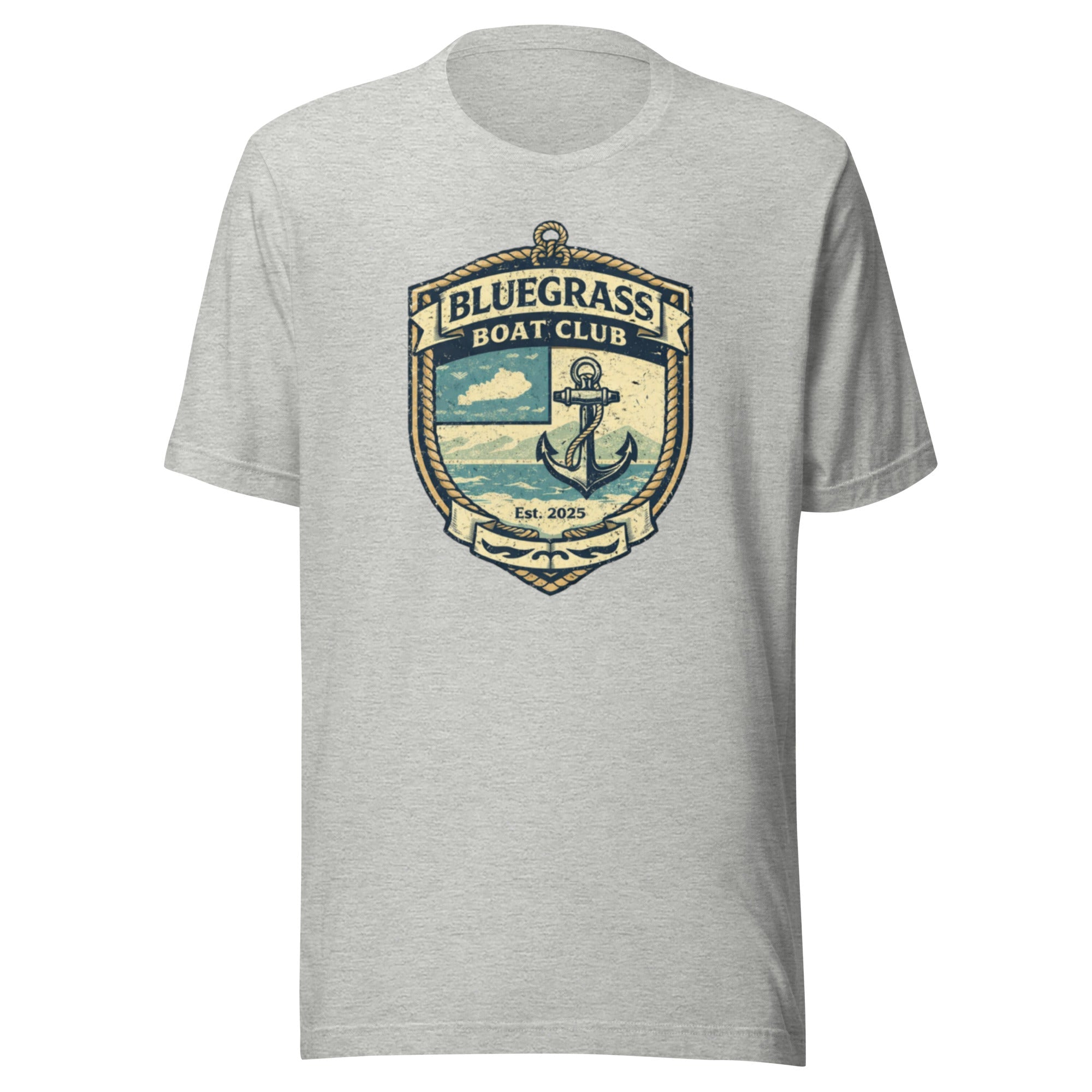 Bluegrass Boat Club Shirt | Vintage Nautical Crest Design | Classic - Bluegrass Elite Apparel LLC