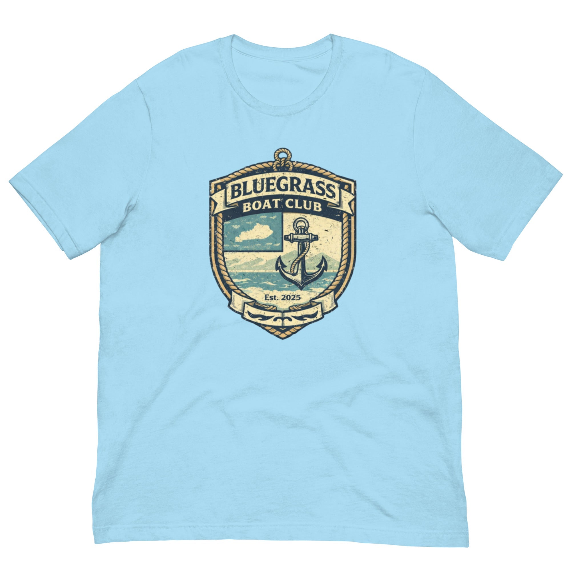 Bluegrass Boat Club Shirt | Vintage Nautical Crest Design | Classic - Bluegrass Elite Apparel LLC