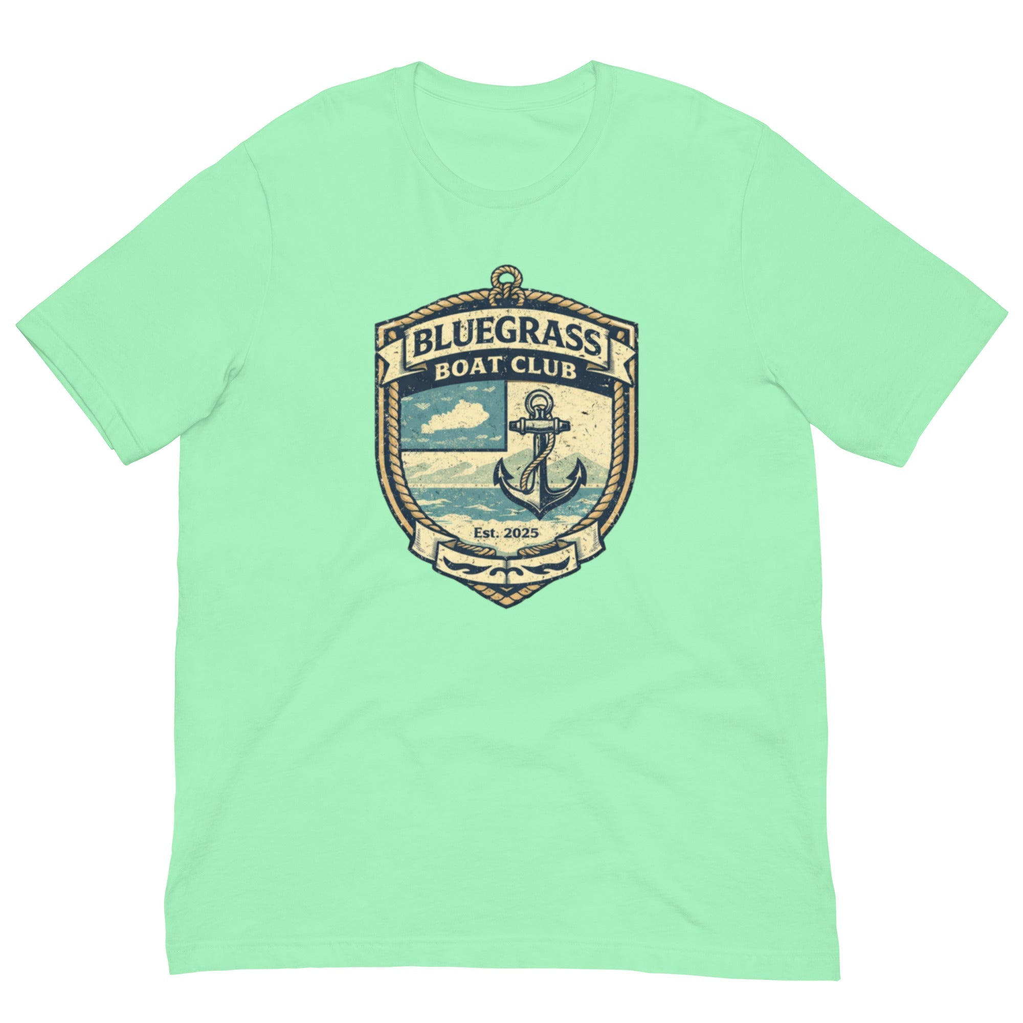 Bluegrass Boat Club Shirt | Vintage Nautical Crest Design | Classic - Bluegrass Elite Apparel LLC