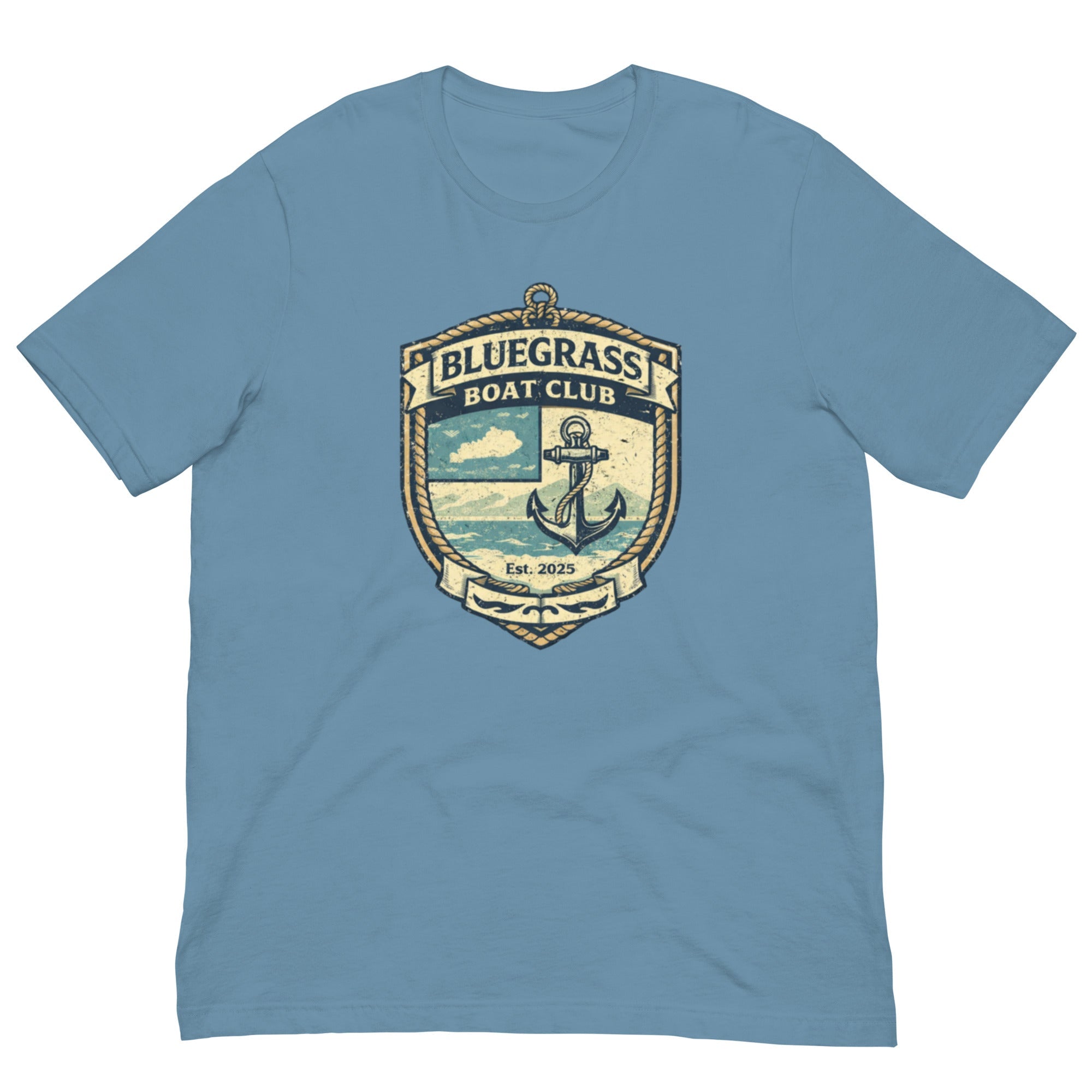 Bluegrass Boat Club Shirt | Vintage Nautical Crest Design | Classic - Bluegrass Elite Apparel LLC